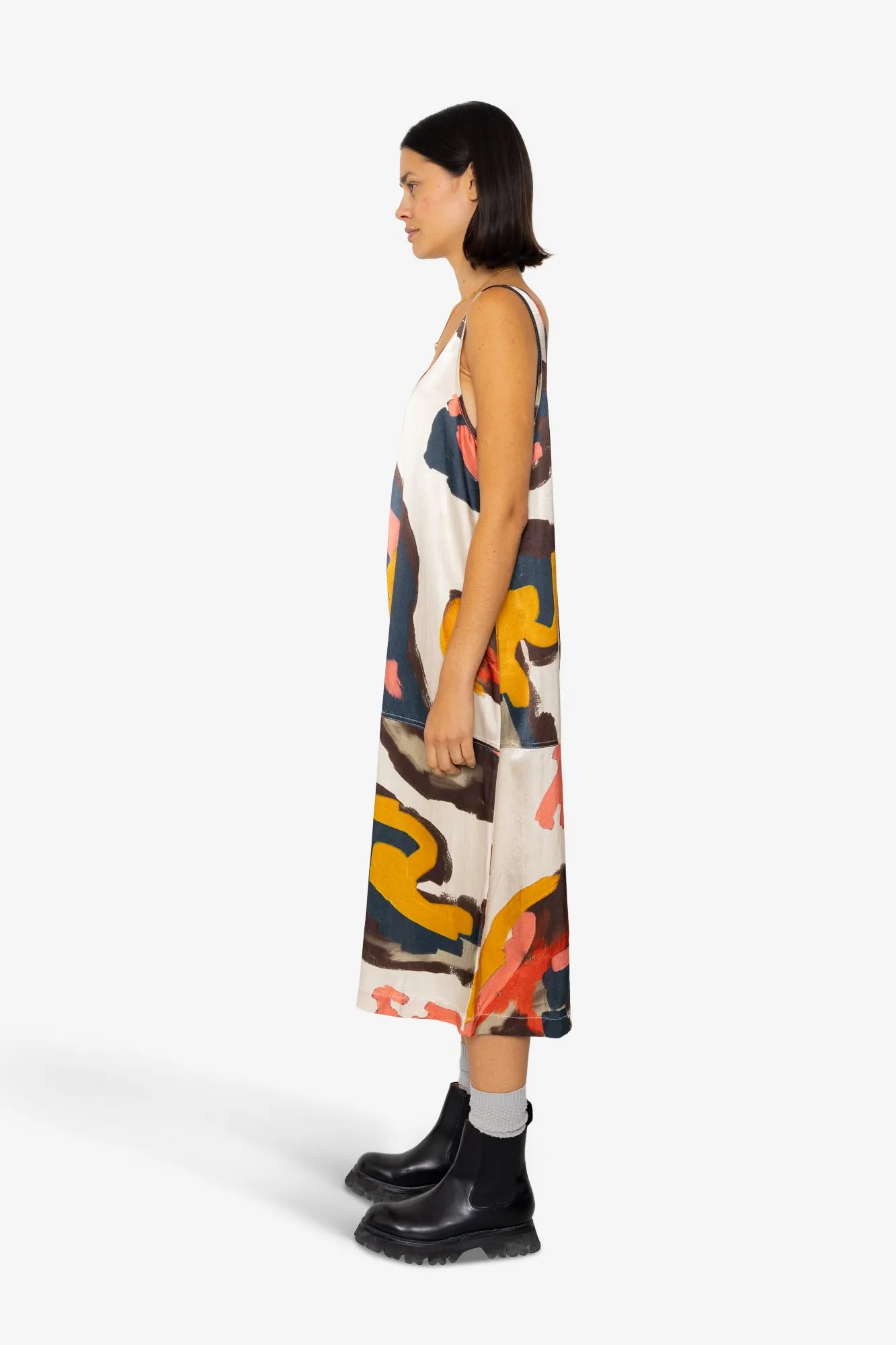 Slip Dress - Impasto Print Satin sold by Folk product image thumbnail 4
