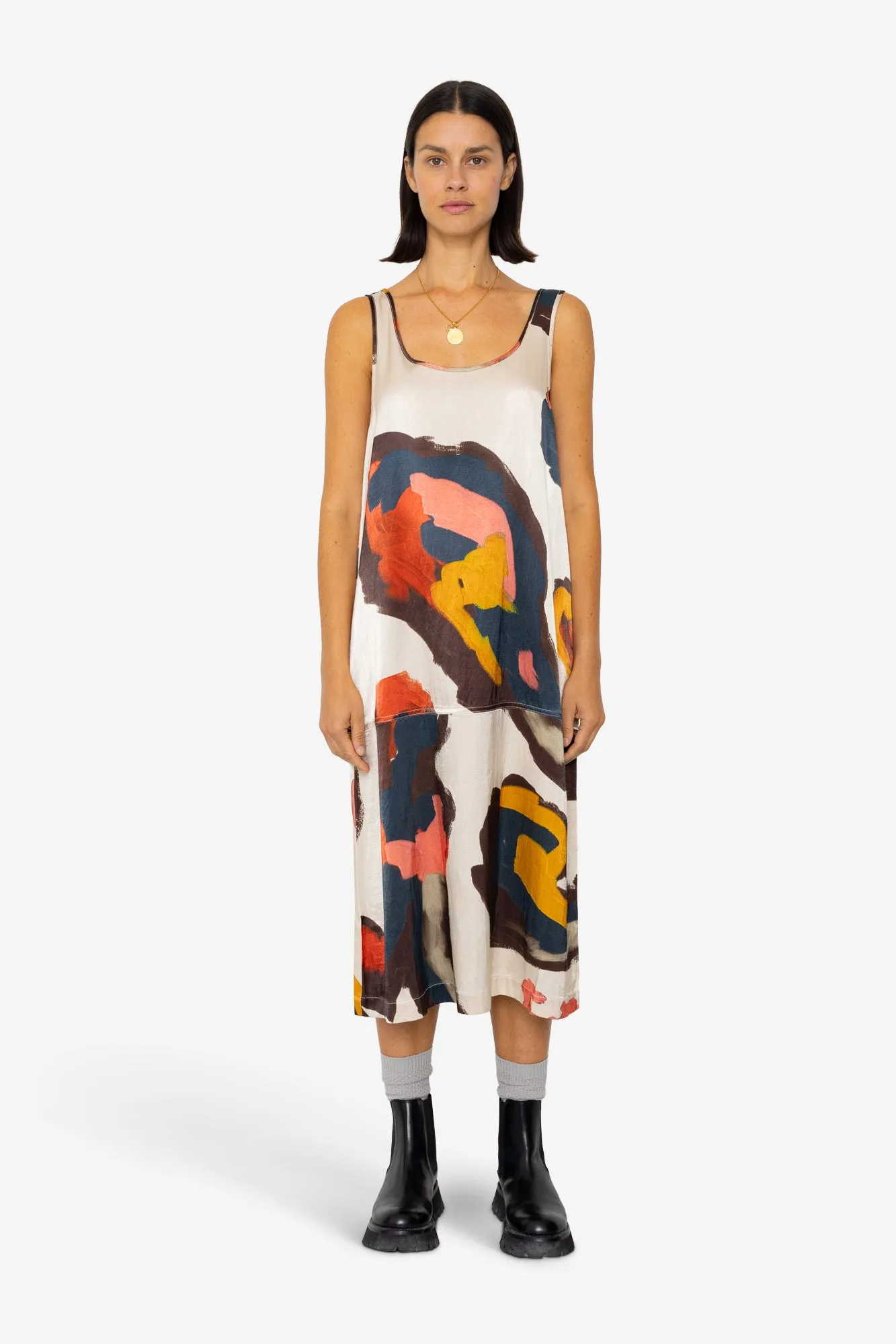 Slip Dress - Impasto Print Satin sold by Folk product image thumbnail 2