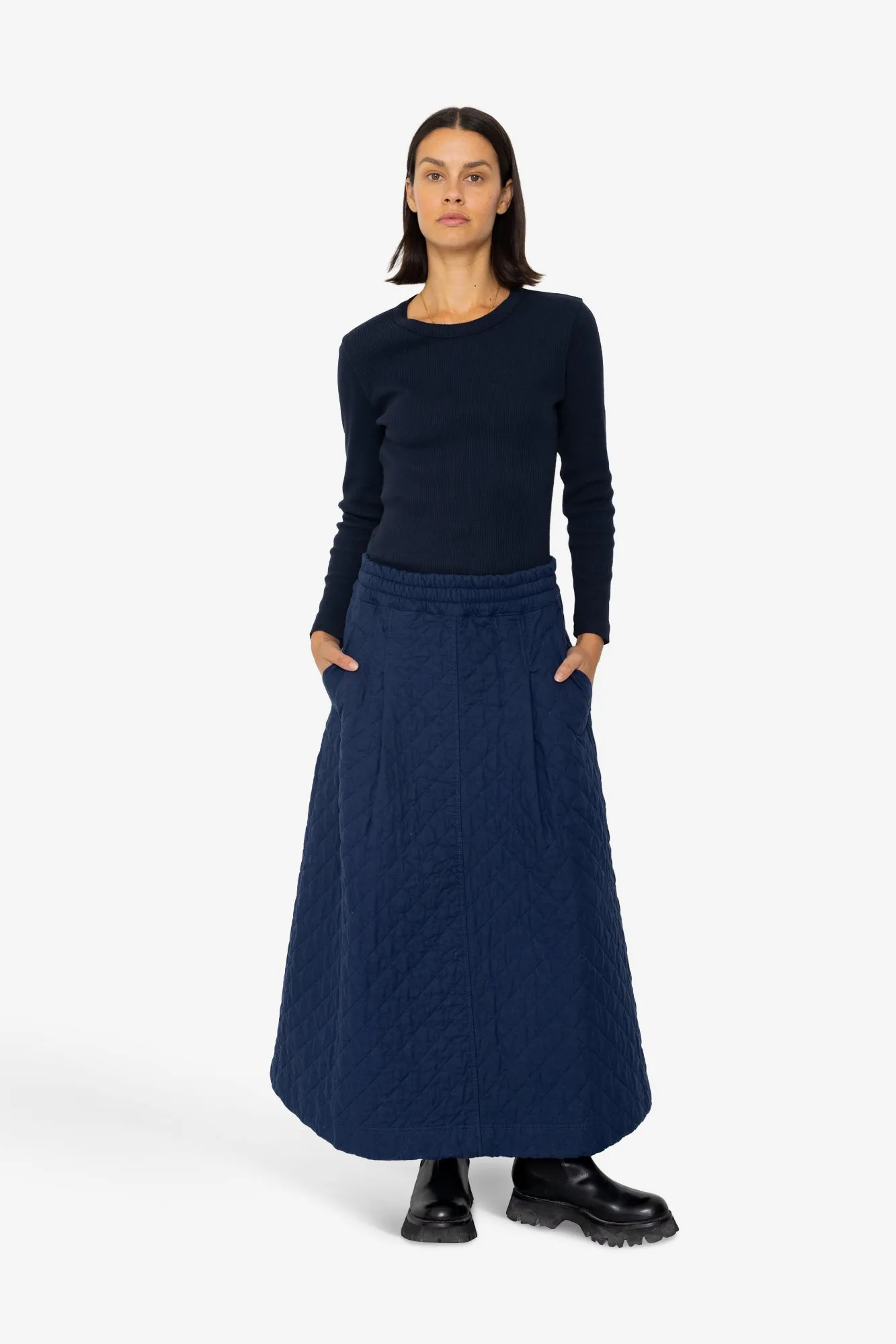 Maxi Skirt - Quilted Navy sold by Folk product image thumbnail 5