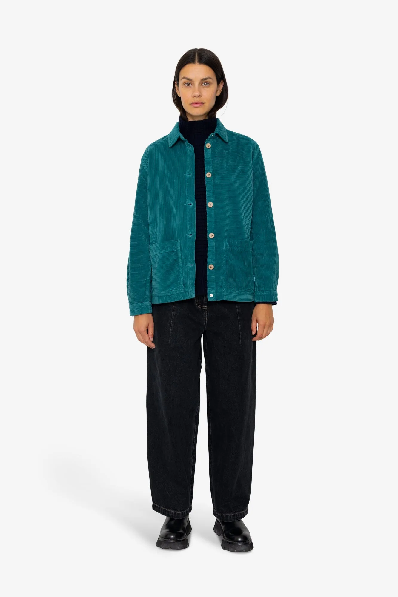 Assembly Jacket - Dark Teal Directional Cord sold by Folk product image thumbnail 2