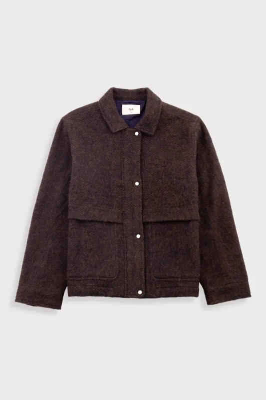 Blouson - Navy Espresso Wool sold by Folk
