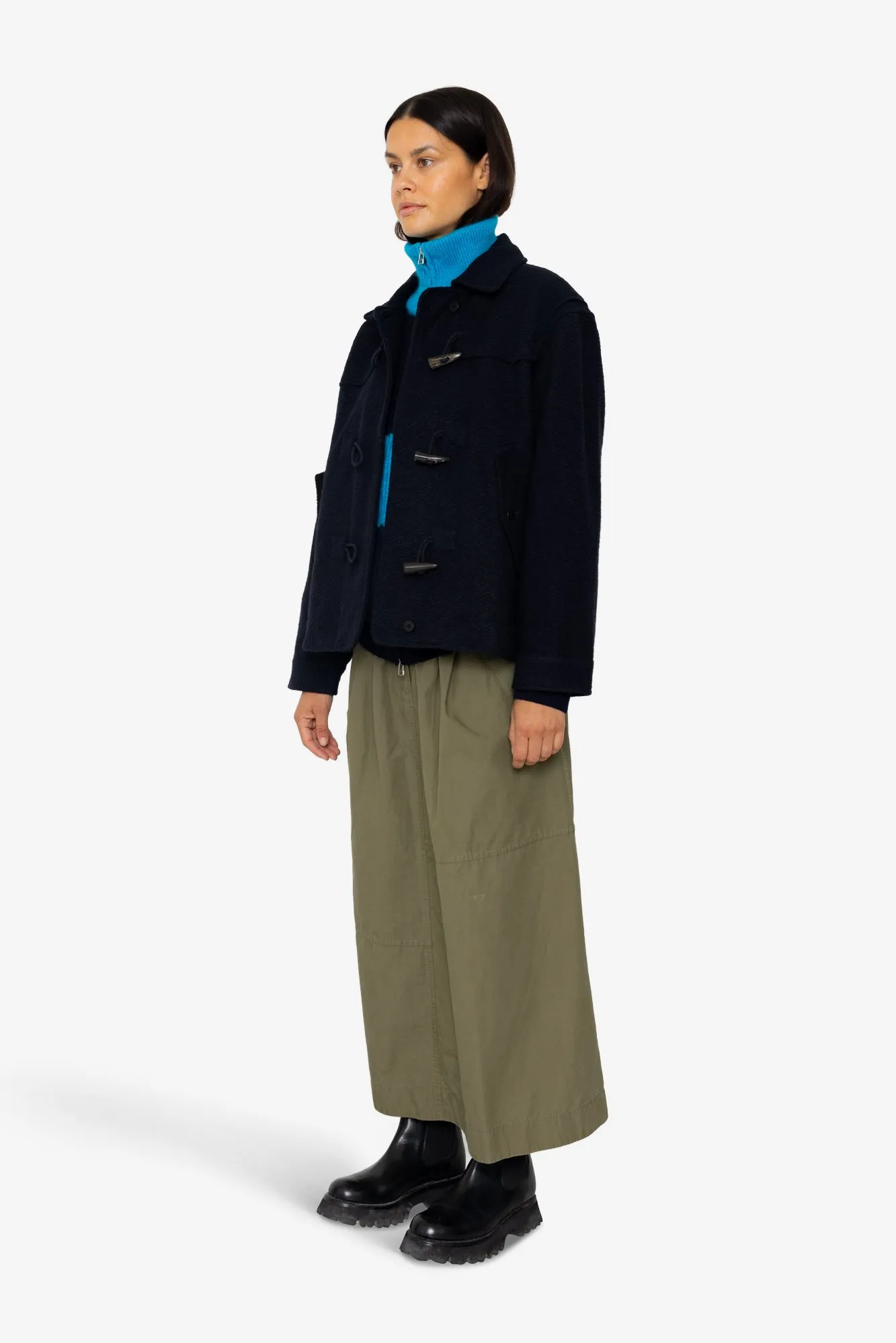 Duffle Coat - Navy Wool Twill sold by Folk product image thumbnail 3