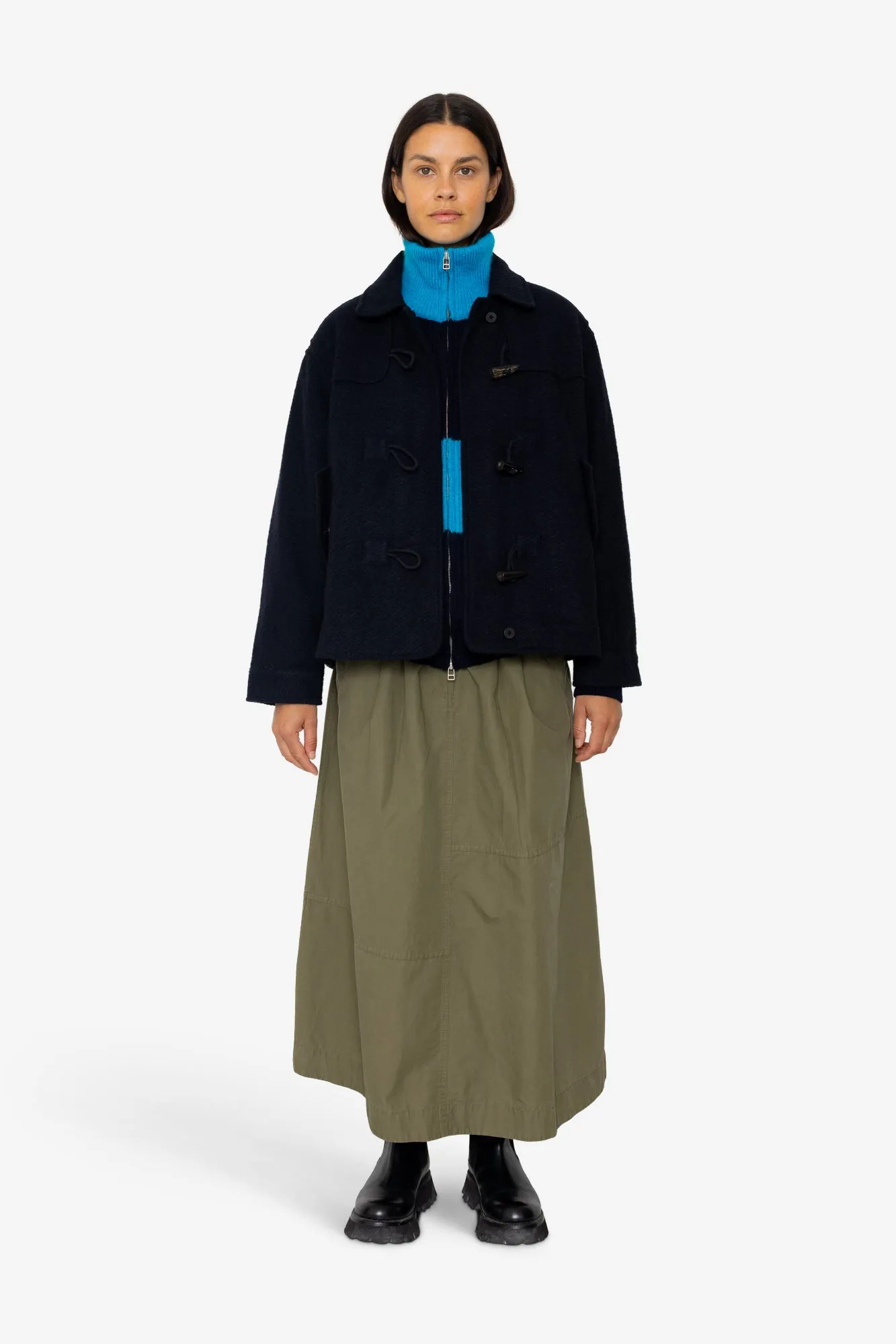 Duffle Coat - Navy Wool Twill sold by Folk product image thumbnail 2