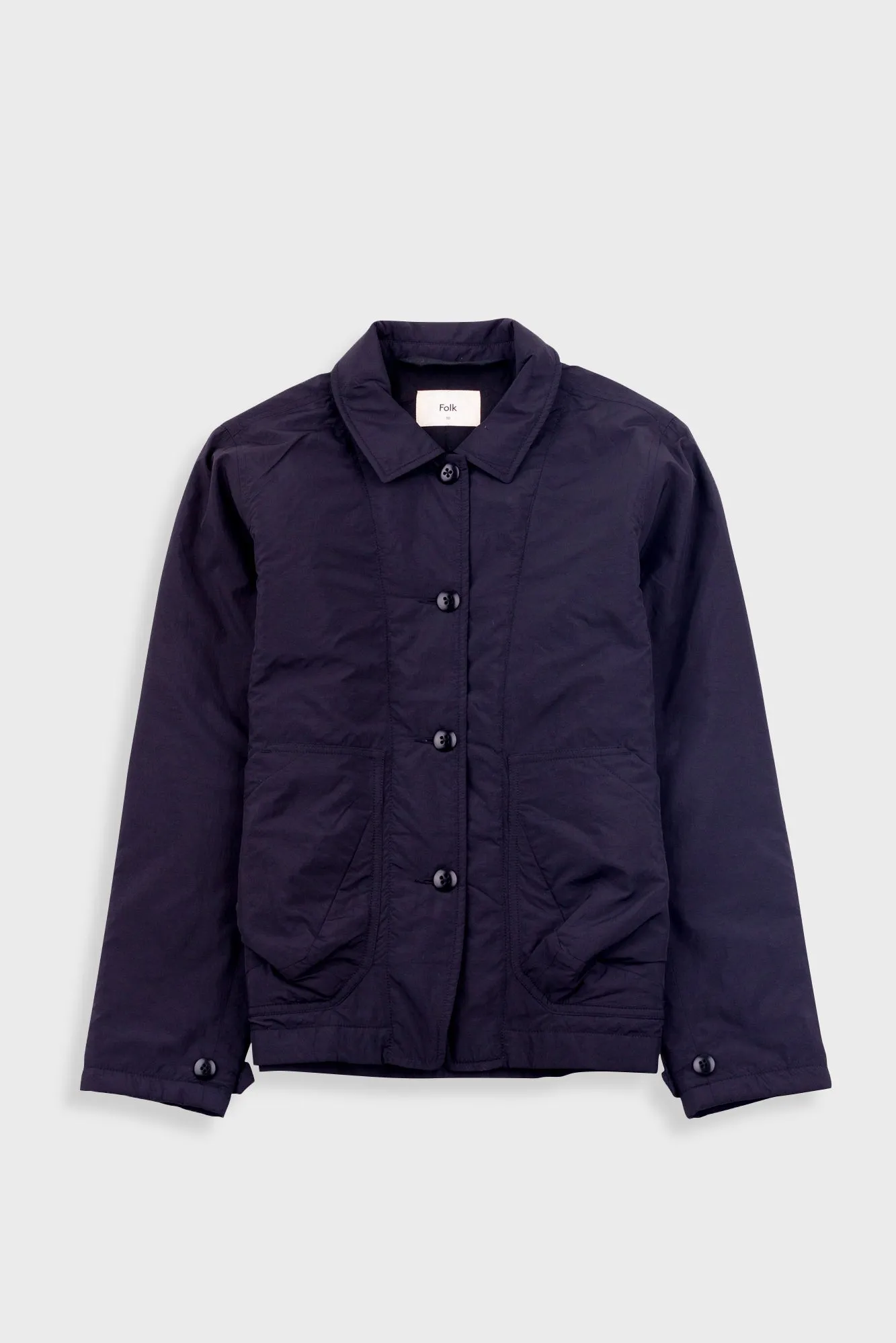 Wadded Prism Jacket - Black Nylon sold by Folk