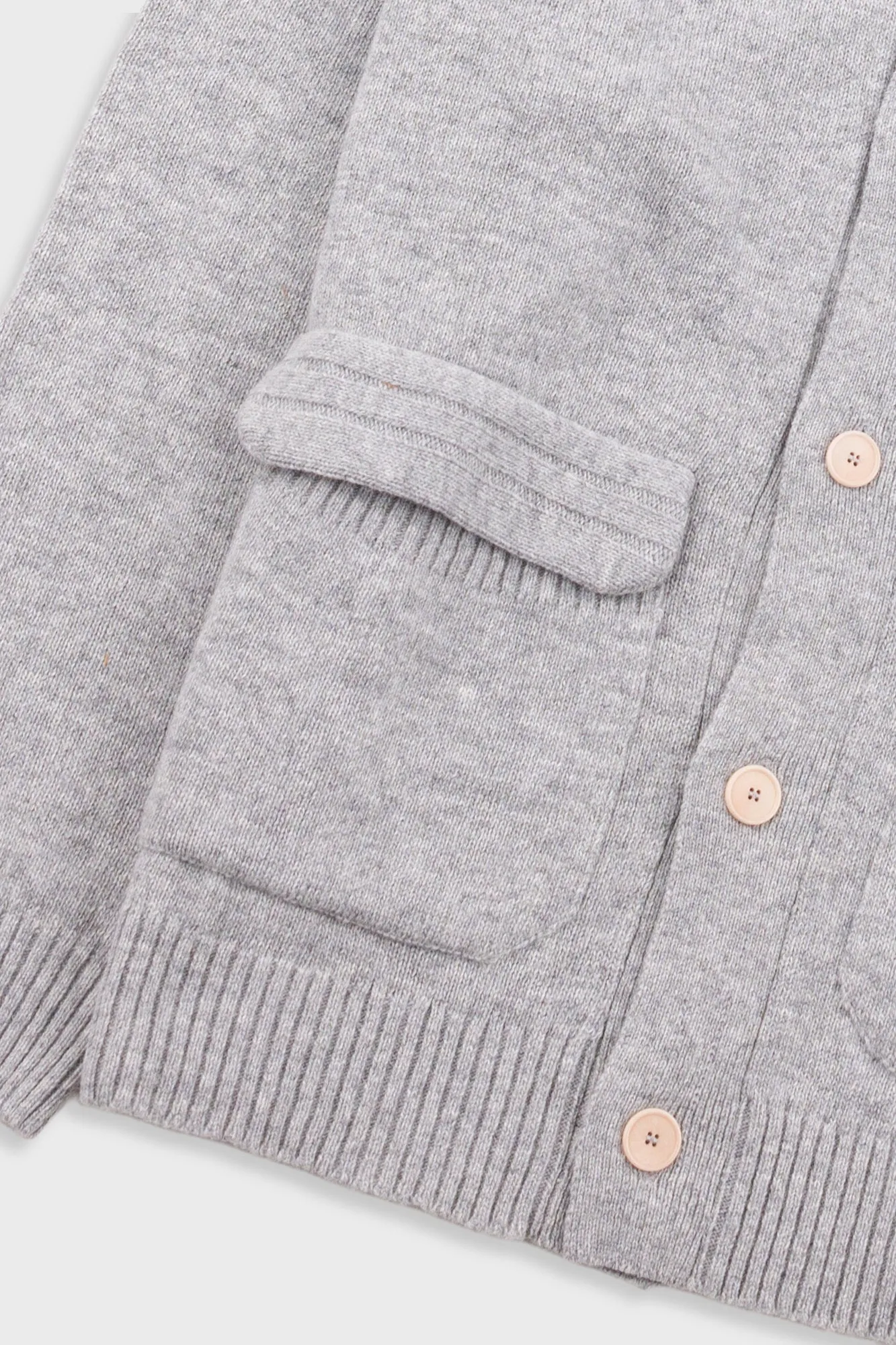 Rib Collared Cardigan - Silver Grey sold by Folk product image thumbnail 5