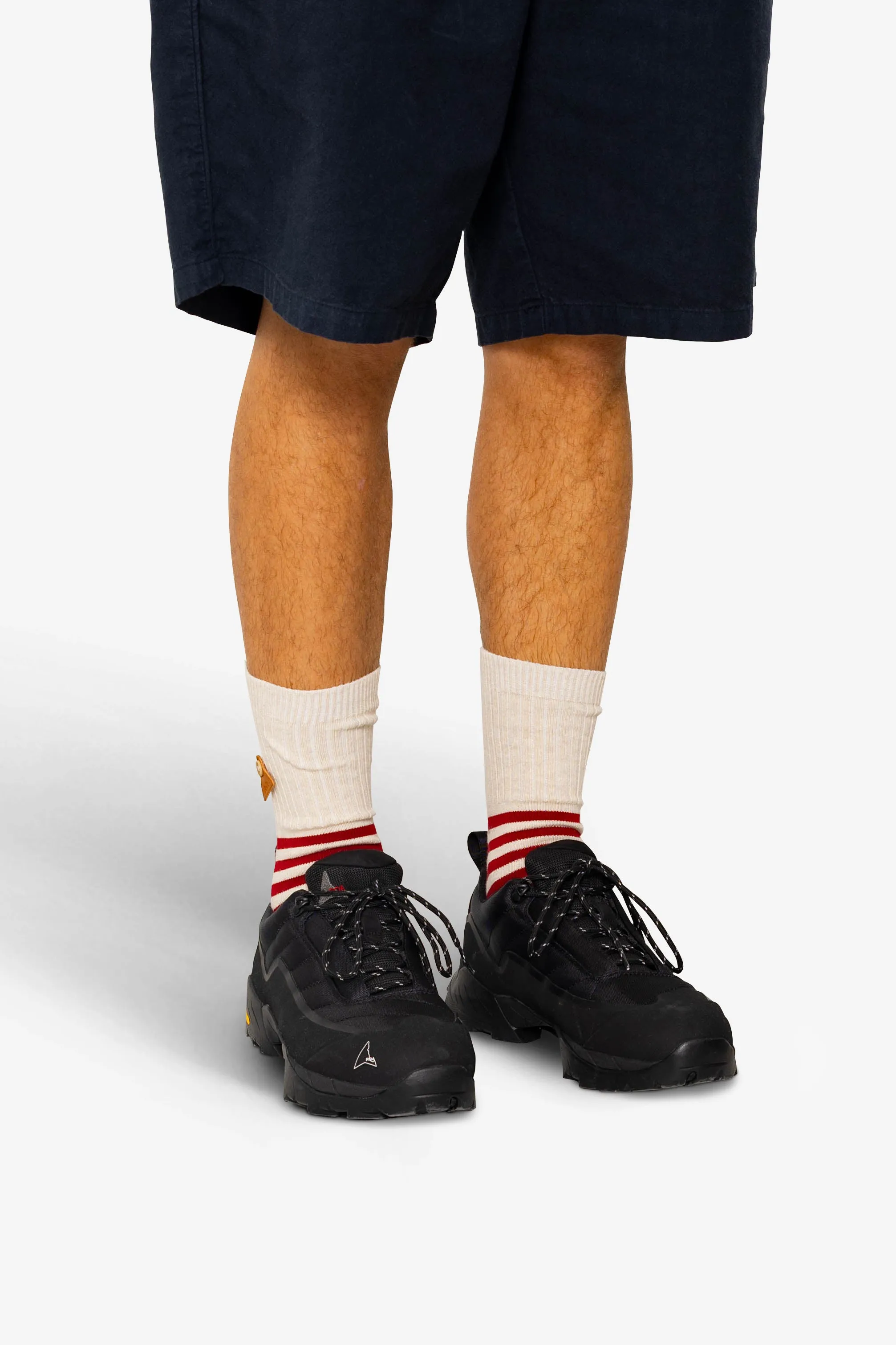 Striped Socks - Crimson / Stone sold by Folk product image thumbnail 2