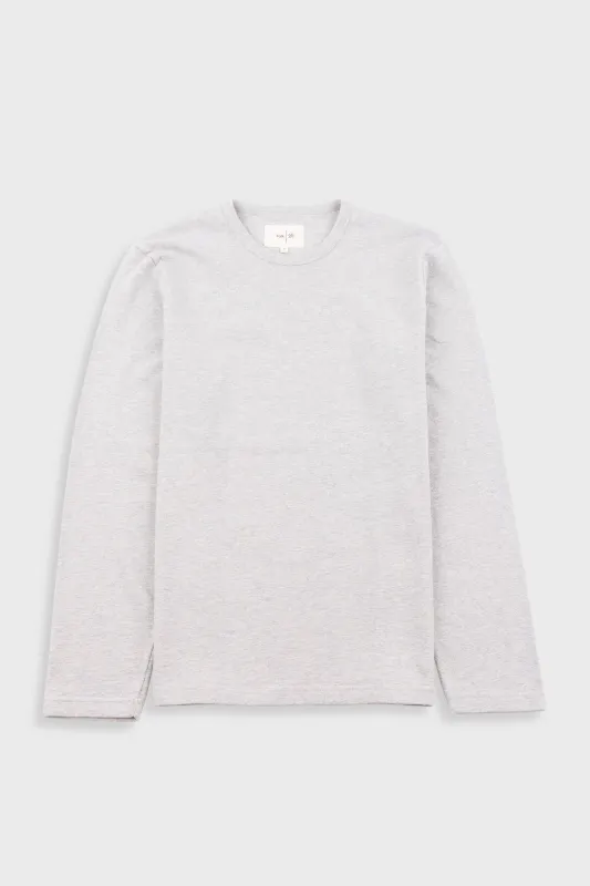 Long Sleeve Textured T-Shirt - Light Grey Melange made by Folk