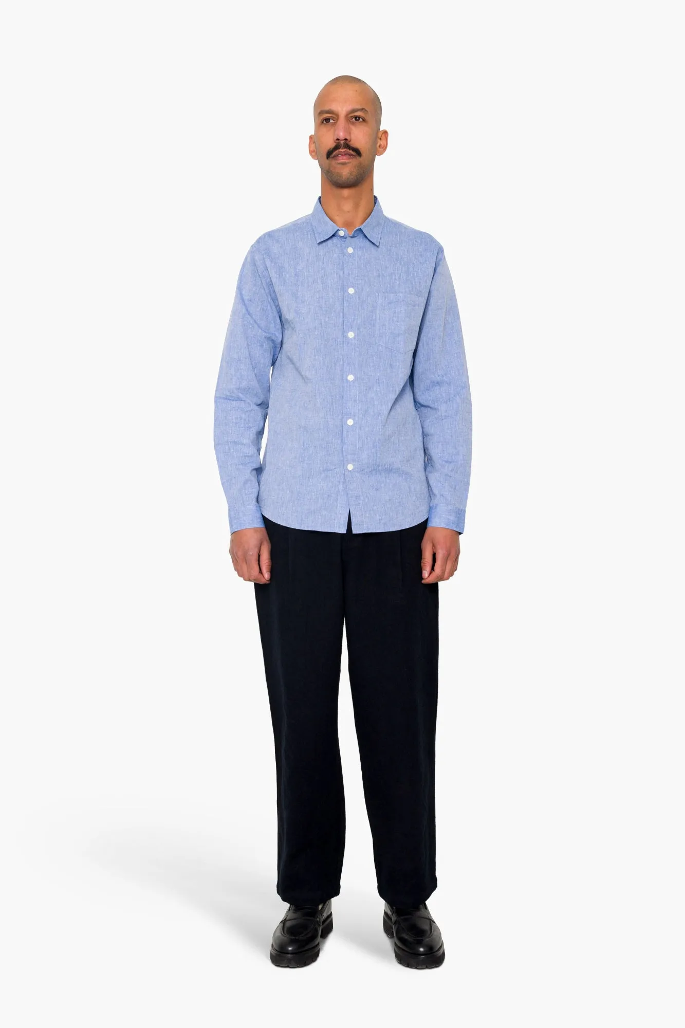 Relaxed Fit Shirt - Blue Texture sold by Folk product image thumbnail 2