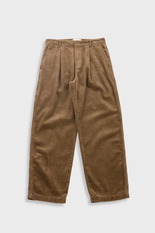 Wide Fit Trouser - Soft Brown Chunky Cord made by Folk