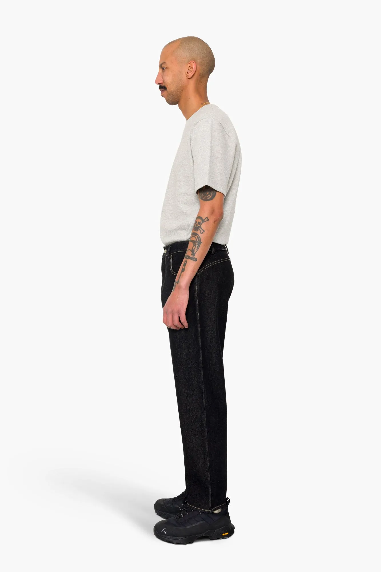 Barrel Leg Trouser - Black Denim sold by Folk product image thumbnail 4