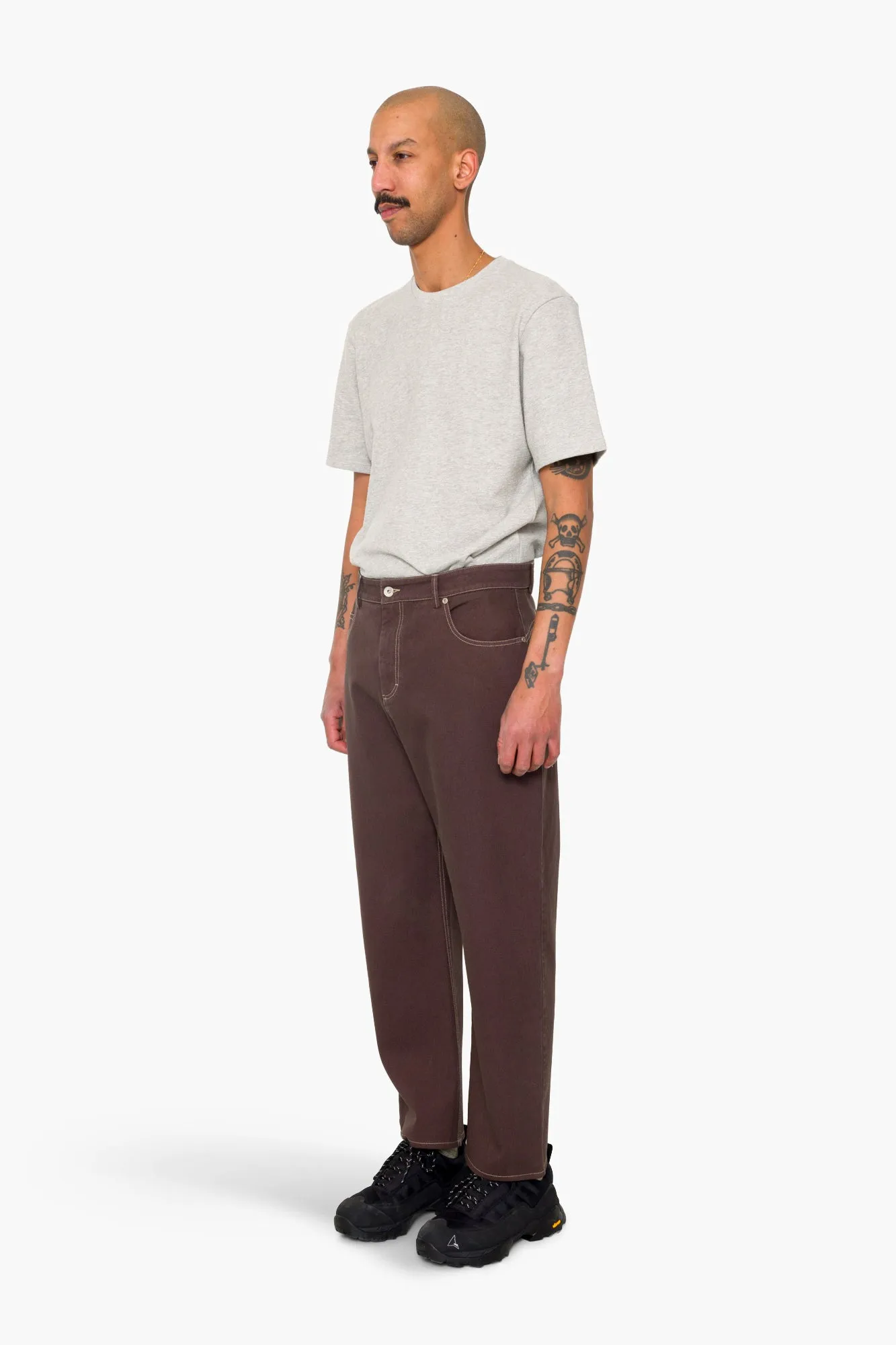 Barrel Leg Trouser - Soft Brown Twill sold by Folk product image thumbnail 3