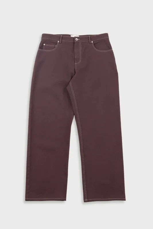 Barrel Leg Trouser - Soft Brown Twill made by Folk