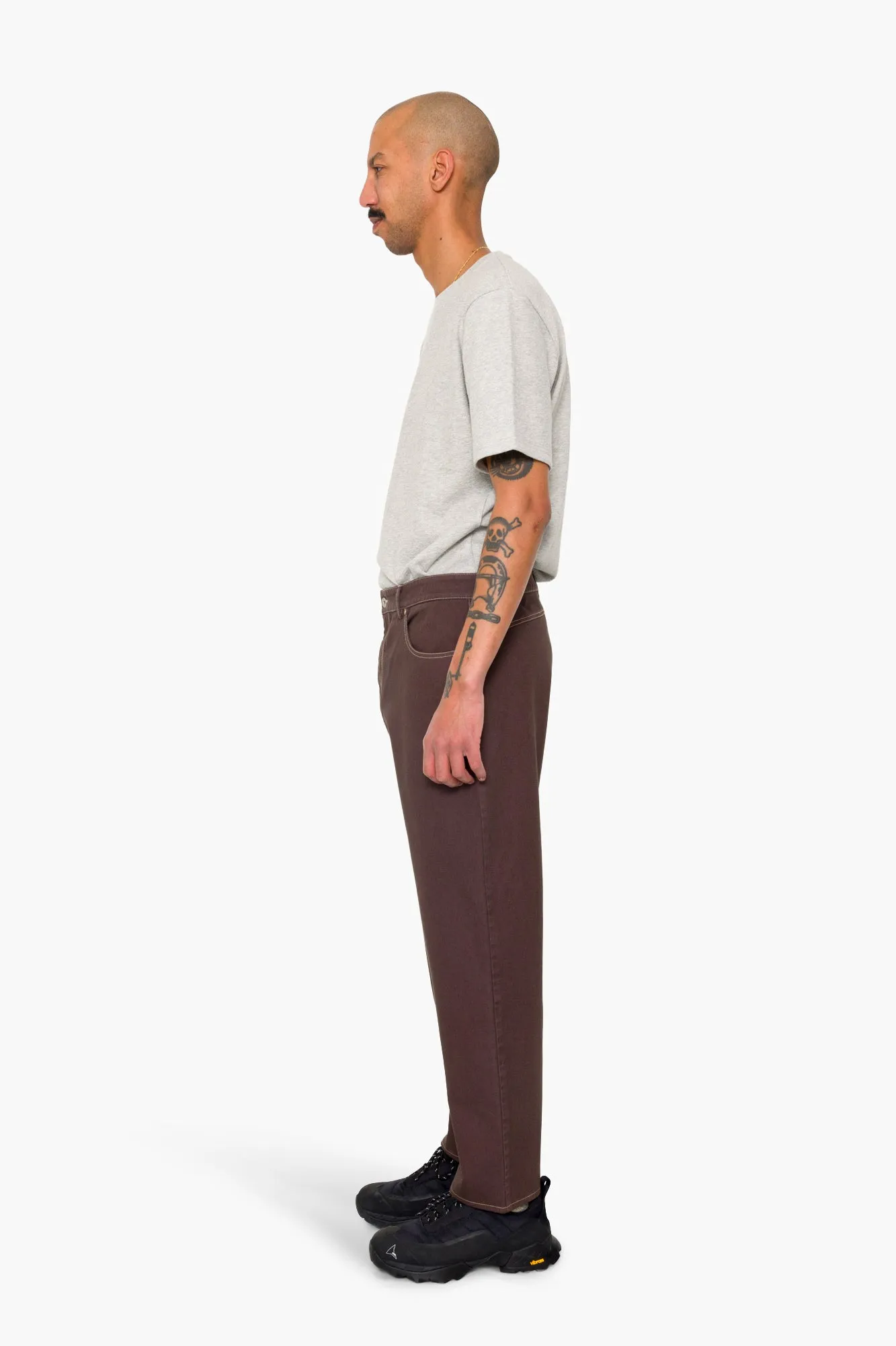 Barrel Leg Trouser - Soft Brown Twill sold by Folk product image thumbnail 4