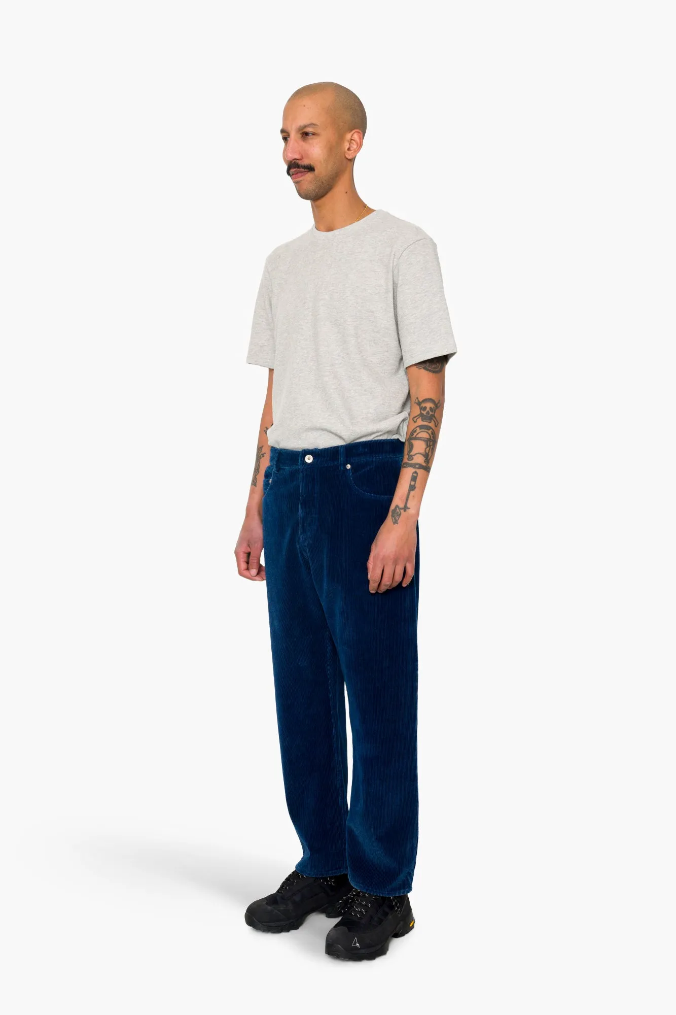 Barrel Leg Trouser - Washed Indigo Cord sold by Folk product image thumbnail 3