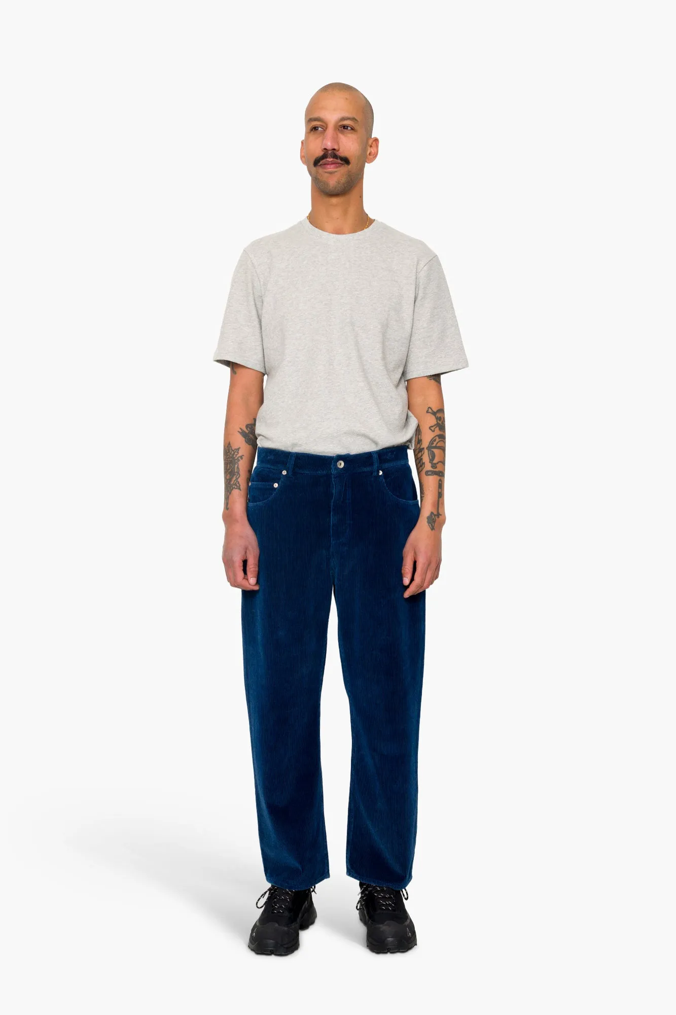 Barrel Leg Trouser - Washed Indigo Cord sold by Folk product image thumbnail 2