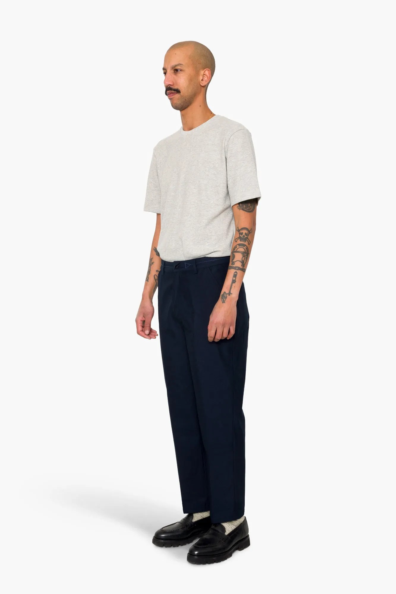 Anniversary Slim Leg Pant - Navy sold by Folk product image thumbnail 3