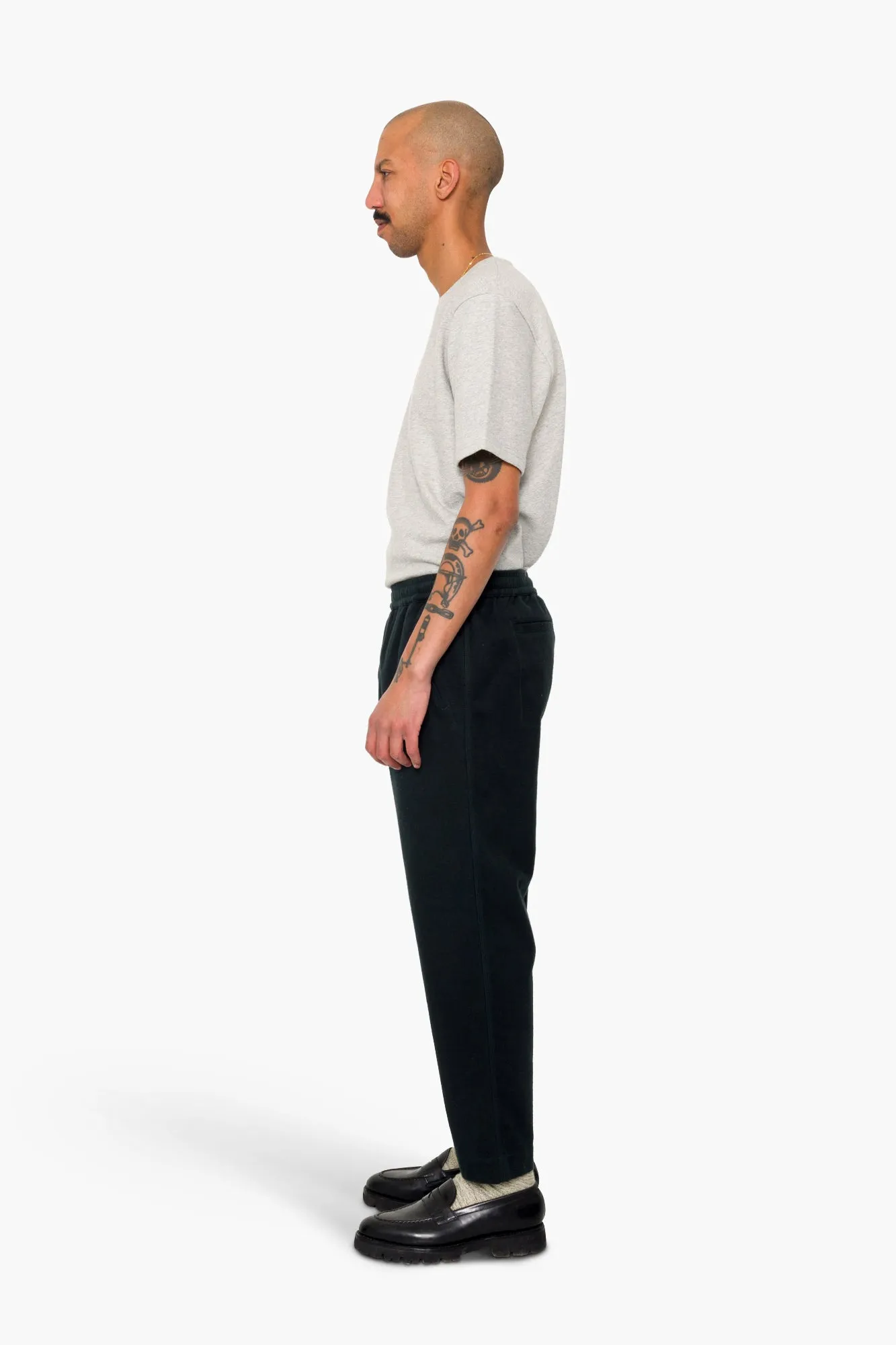 Drawcord Assembly Pant - Deep Green Moleskin sold by Folk product image thumbnail 4