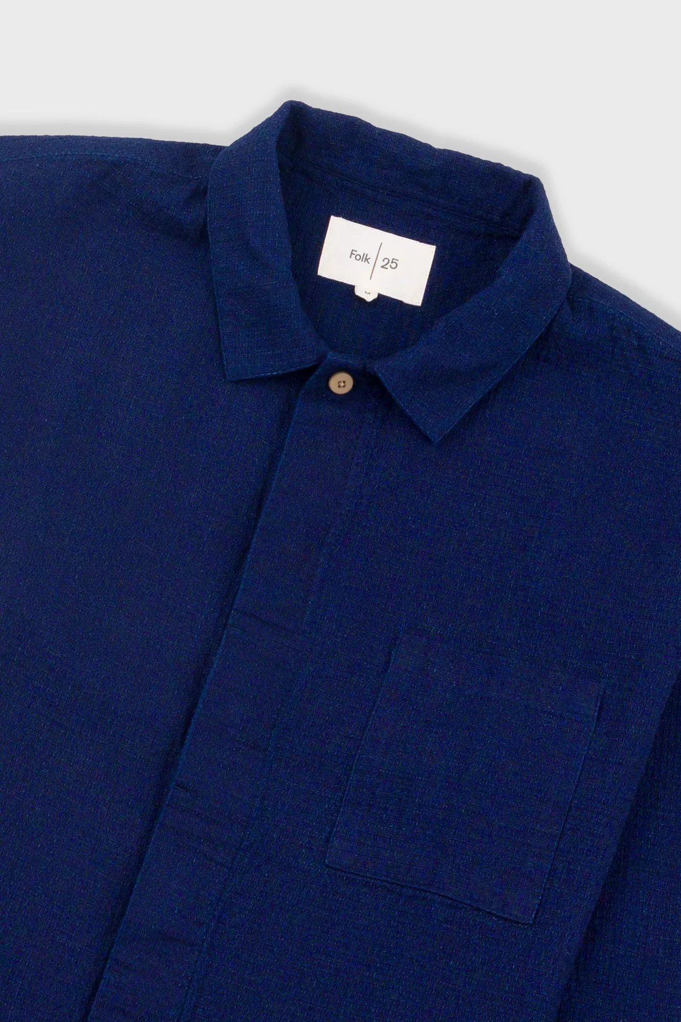 Patch Shirt - Indigo Doublecloth sold by Folk product image thumbnail 5