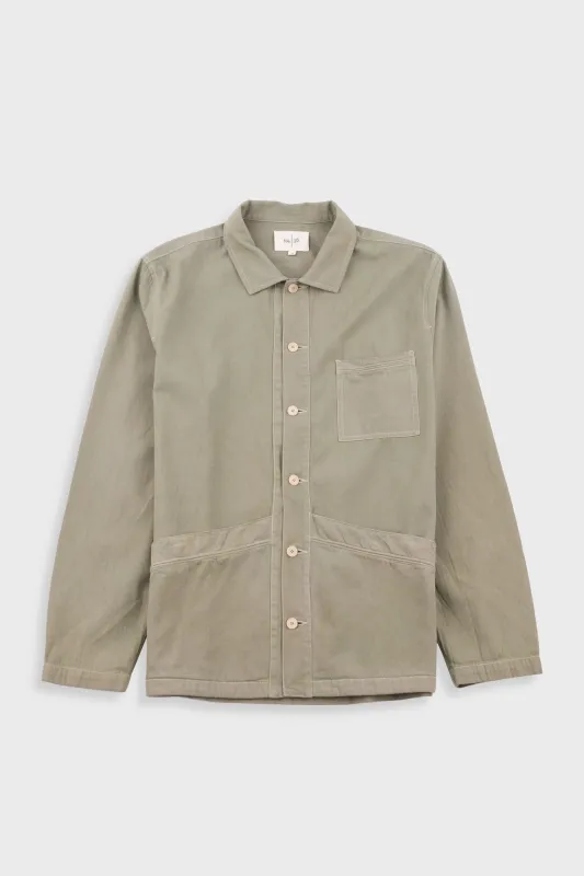 Meyer Shirt Jacket - Silver Sage Herringbone sold by Folk