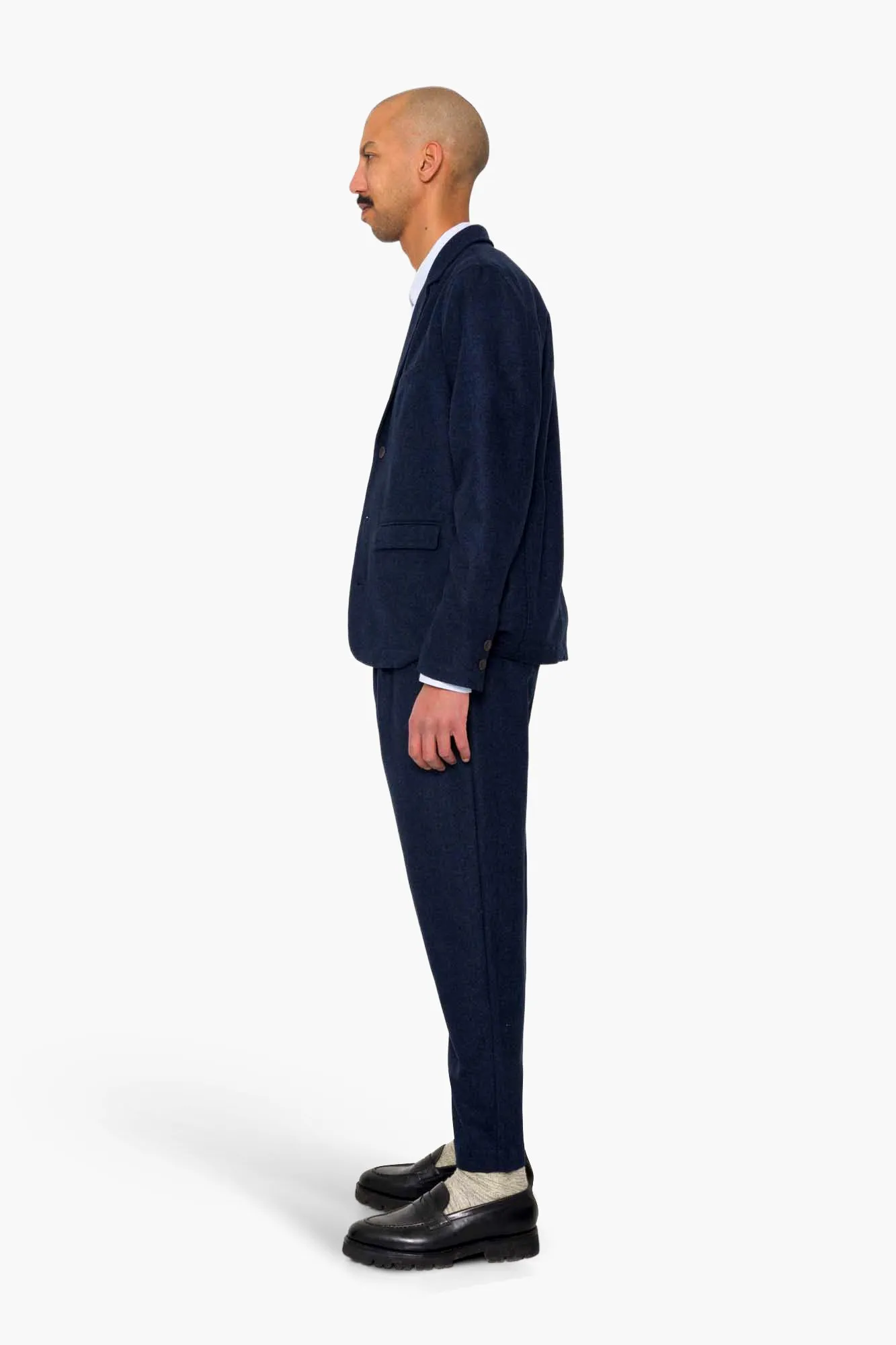Assembly Blazer - Navy Melange Wool sold by Folk product image thumbnail 3