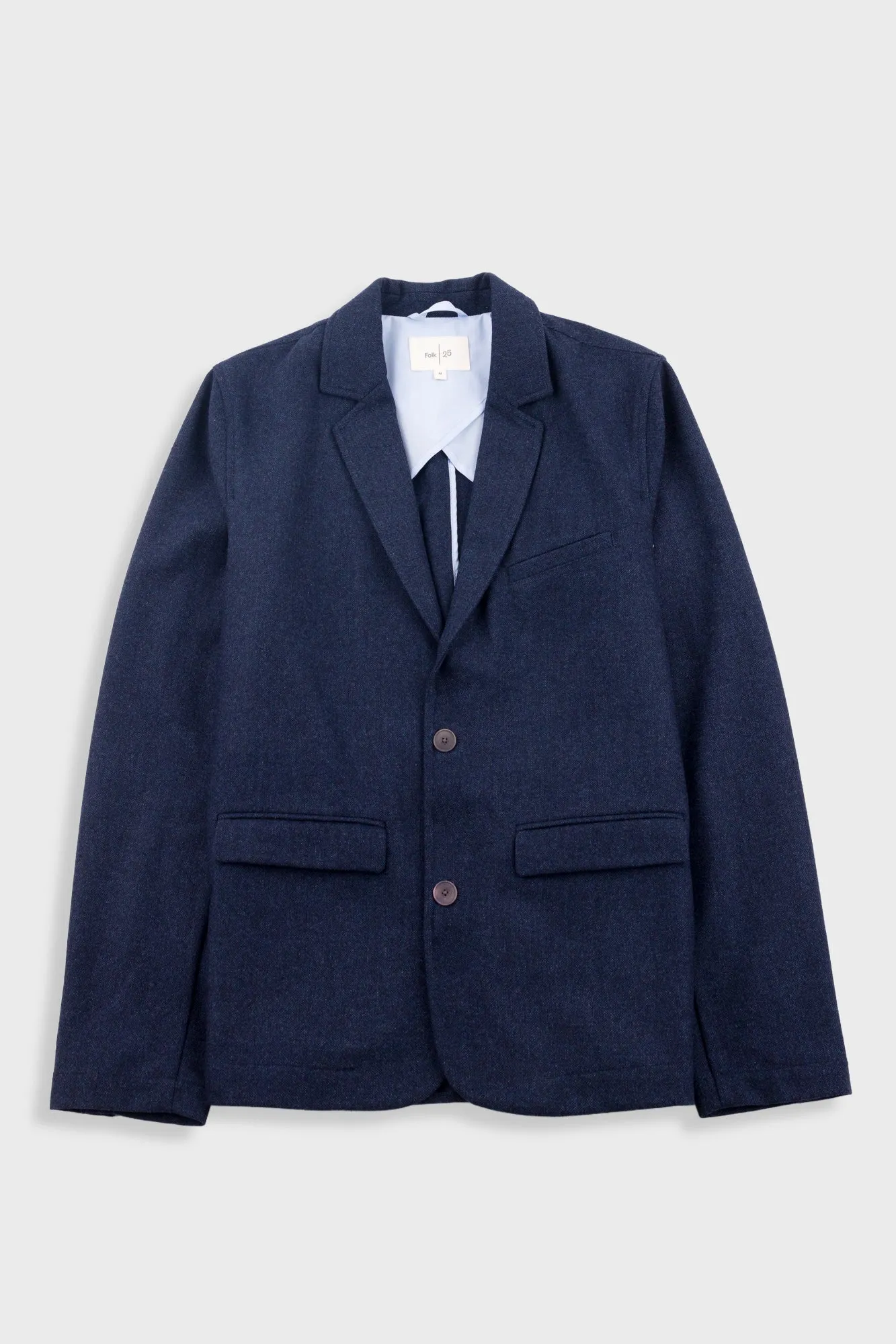 Assembly Blazer - Navy Melange Wool sold by Folk