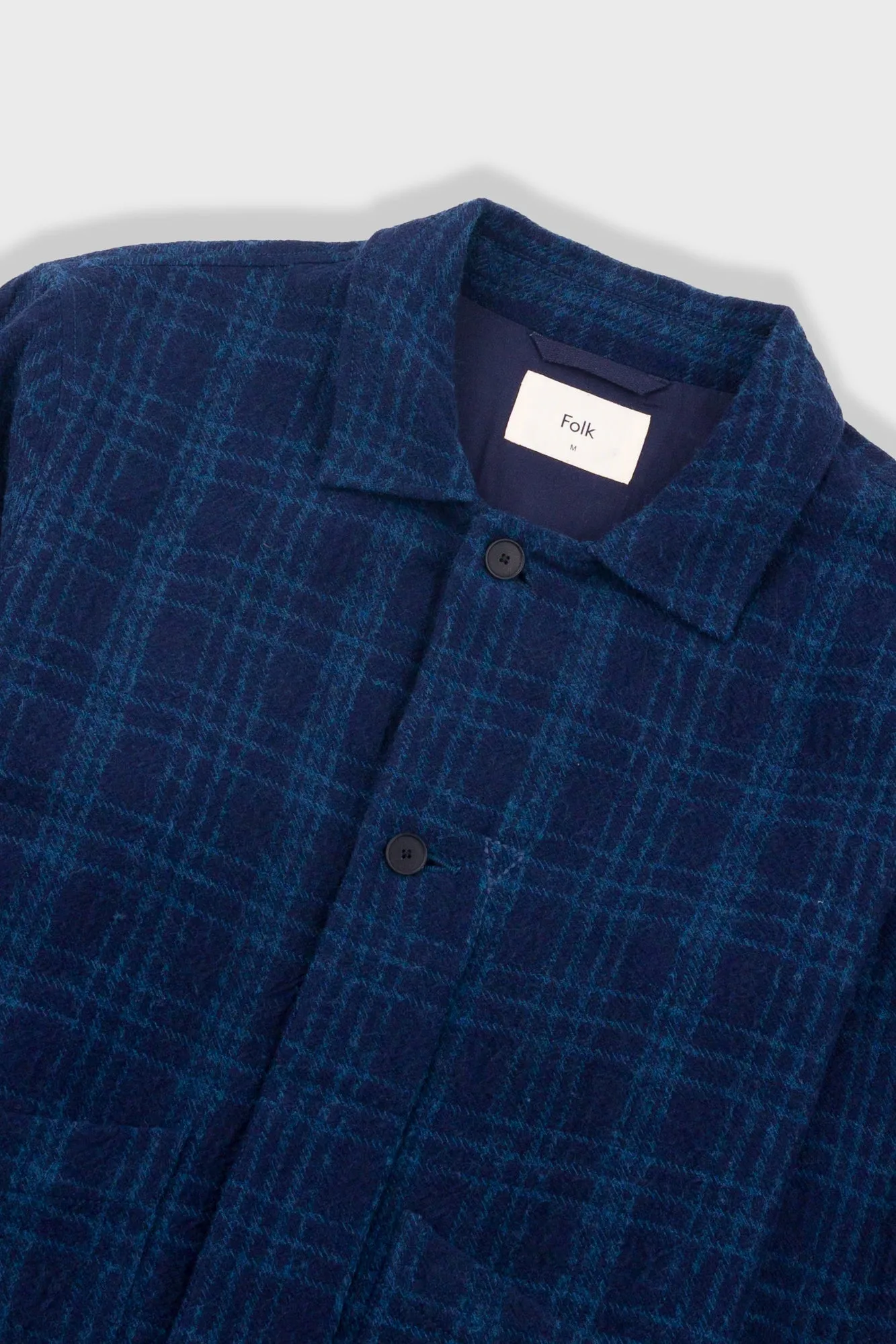 Chain Jacket - Indigo Textured Check sold by Folk product image thumbnail 5