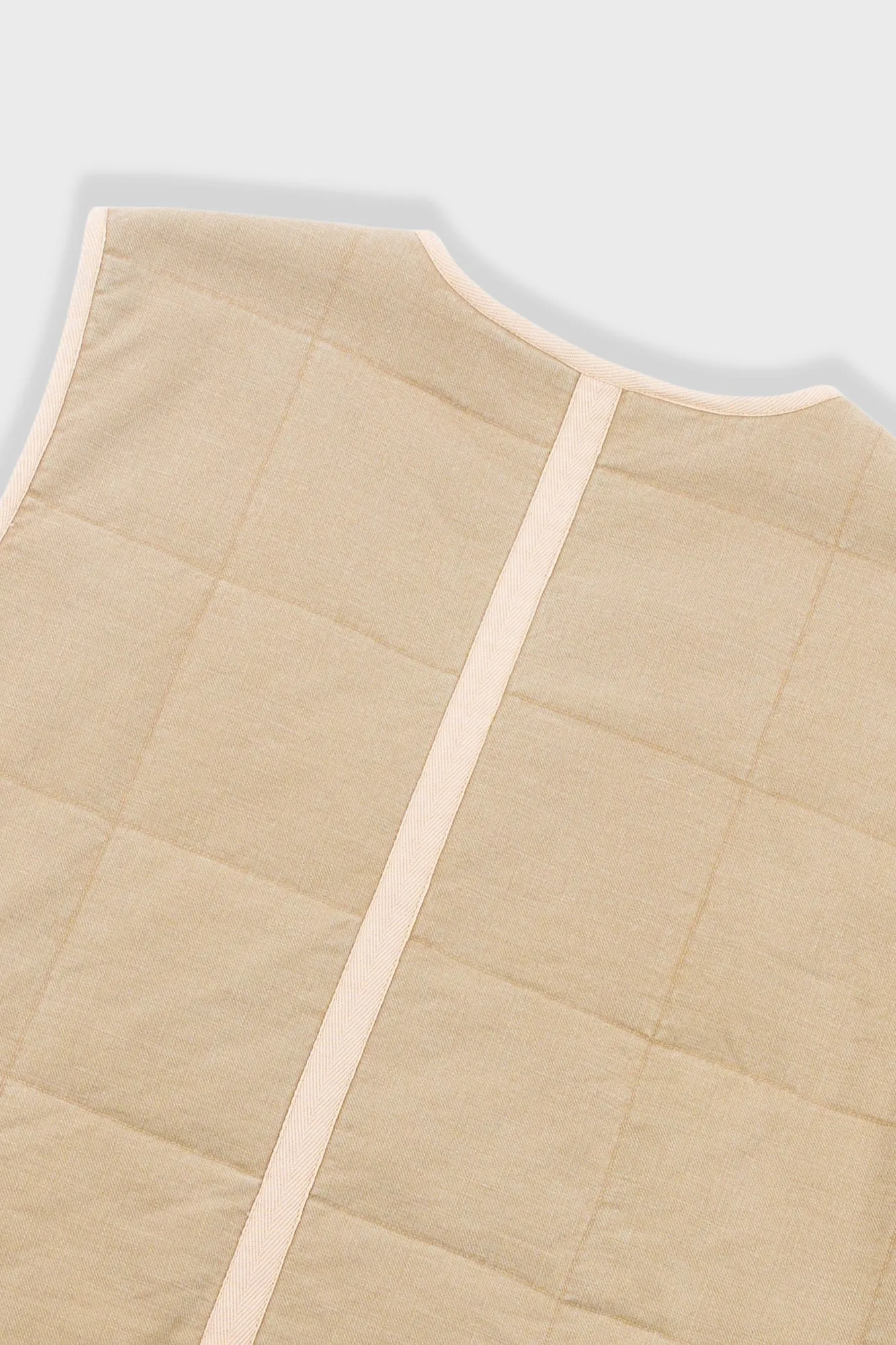 Quilted Gilet - Fossil Slub sold by Folk product image thumbnail 4