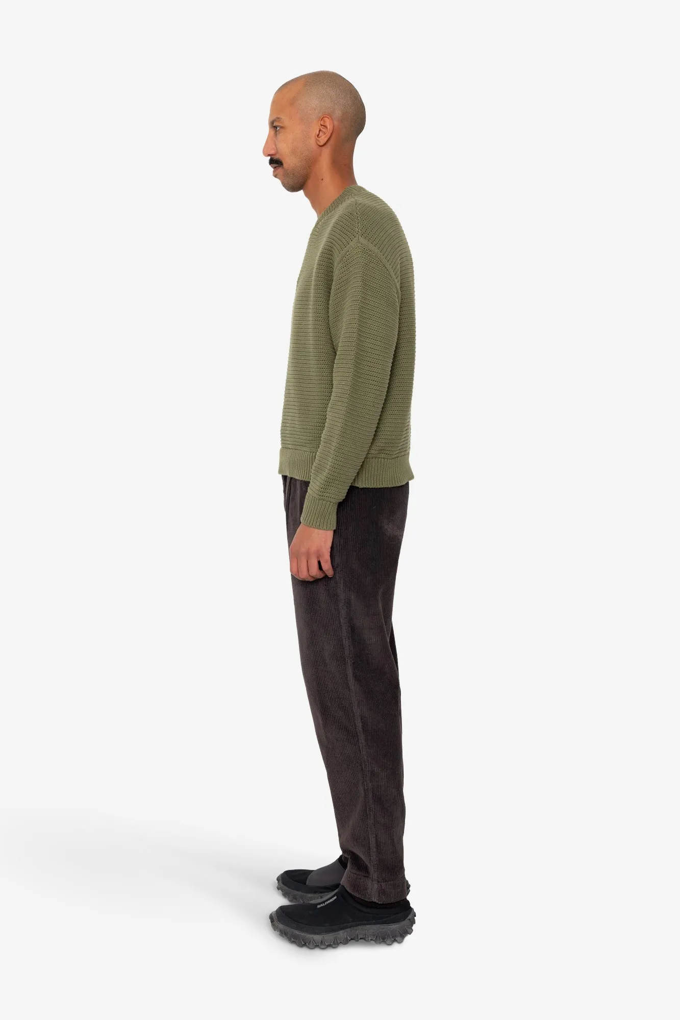Drop Shoulder Crew - Olive sold by Folk product image thumbnail 4