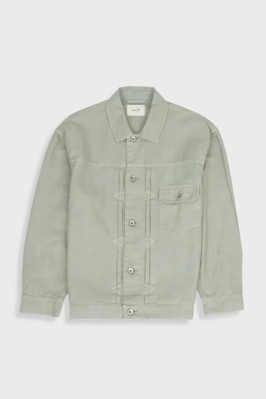 Trucker Jacket - Light Sage made by Folk