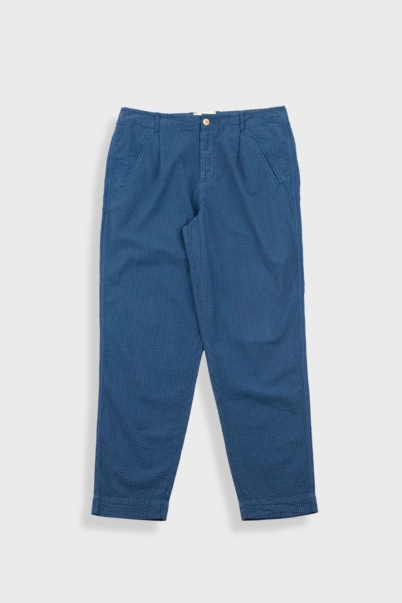 Assembly Pant - Soft Indigo Overdyed Stripe sold by Folk
