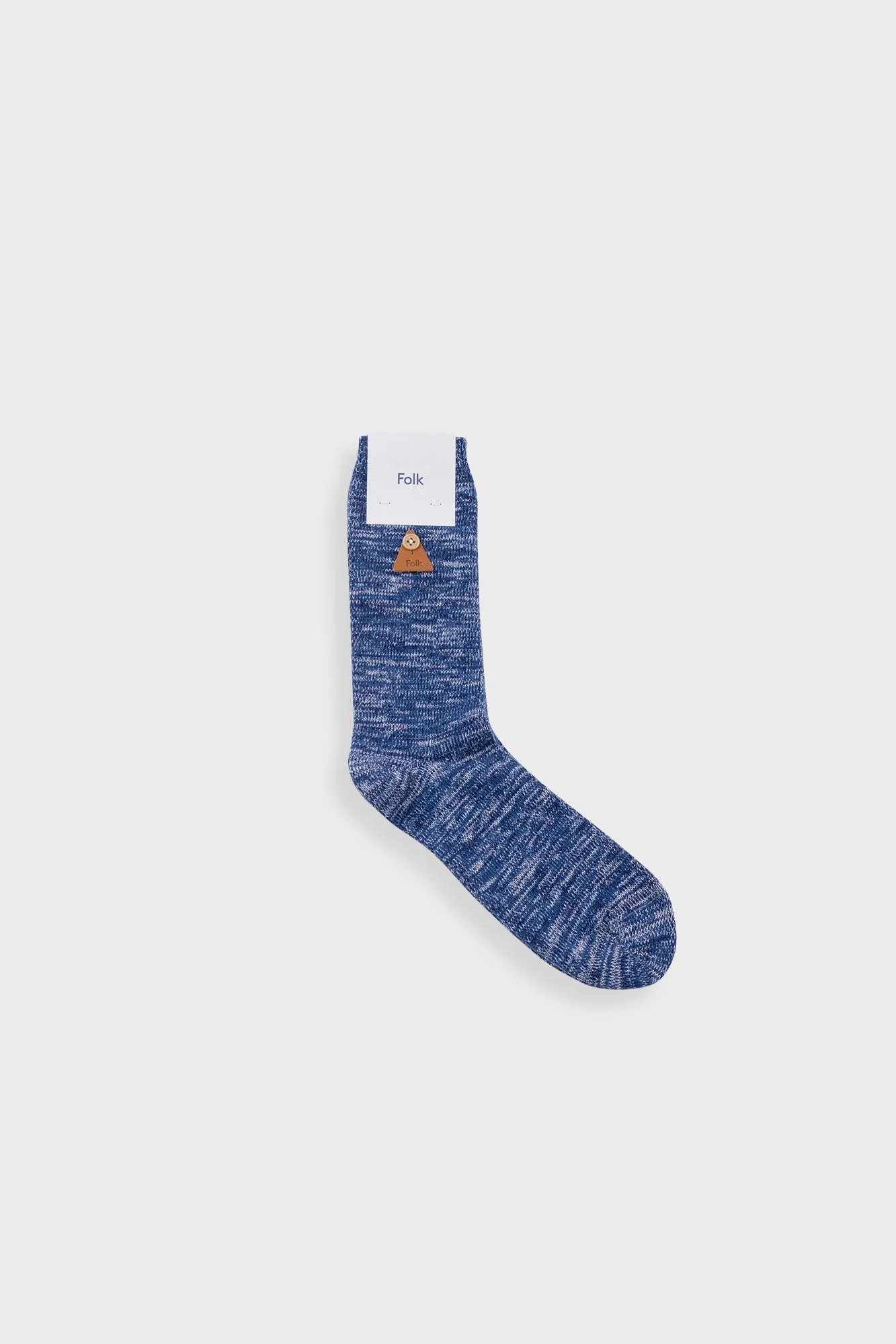 Melange Sock - Soft Navy Mix sold by Folk