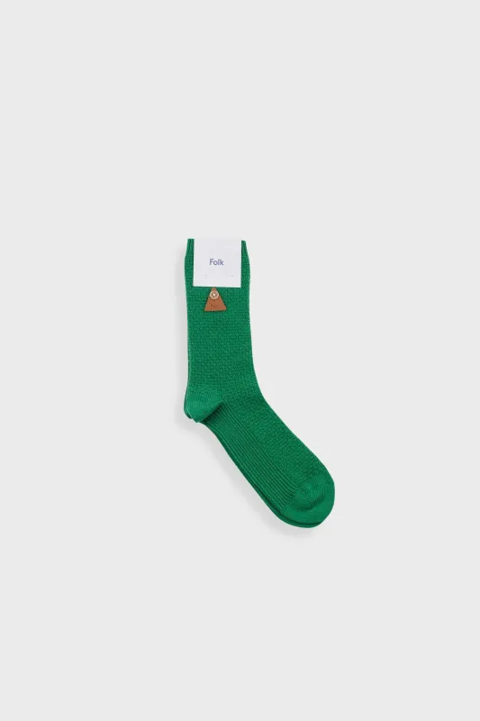 Waffle Sock - Green made by Folk
