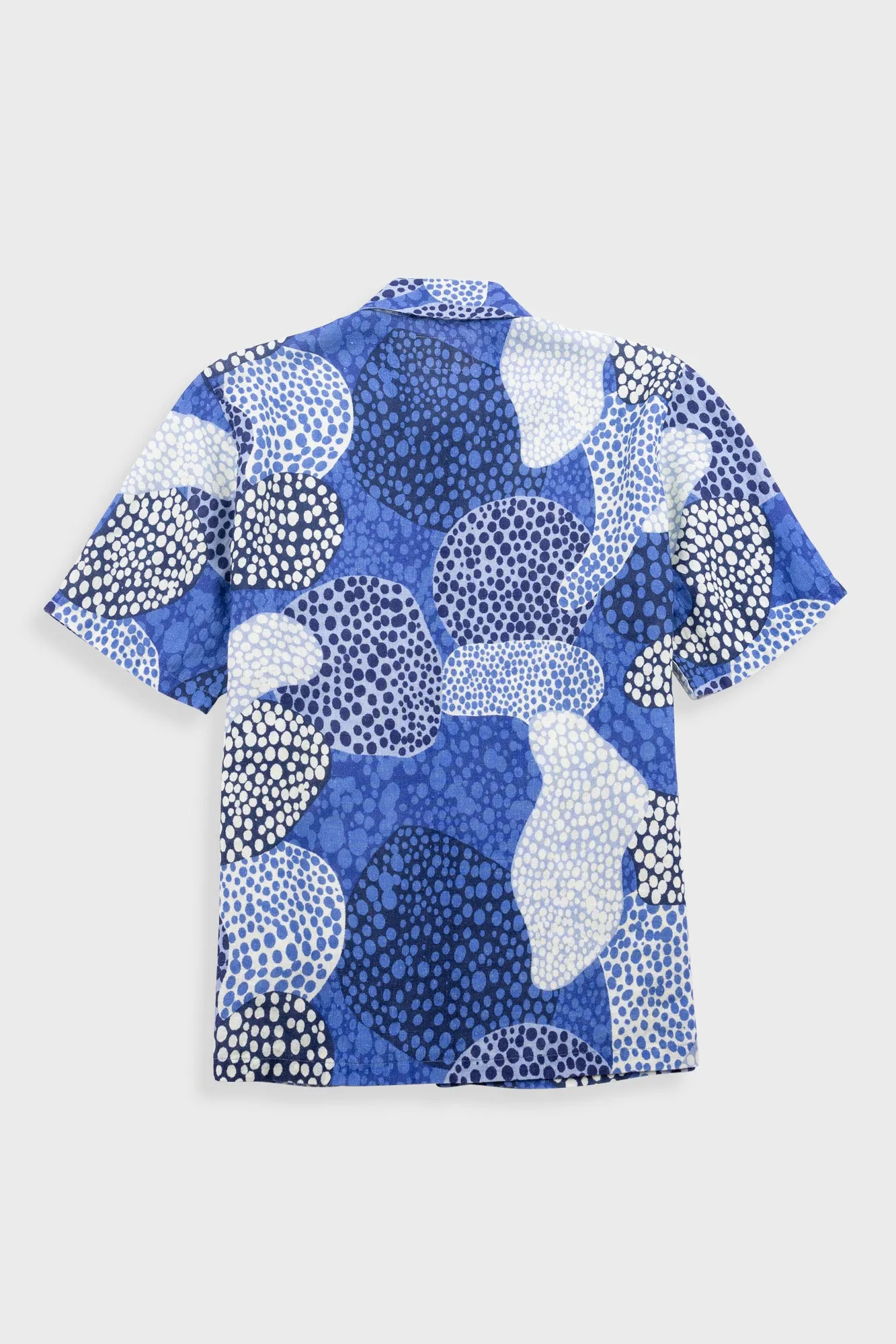 Gabe Shirt - Dot Print Blue Mono sold by Folk product image thumbnail 5