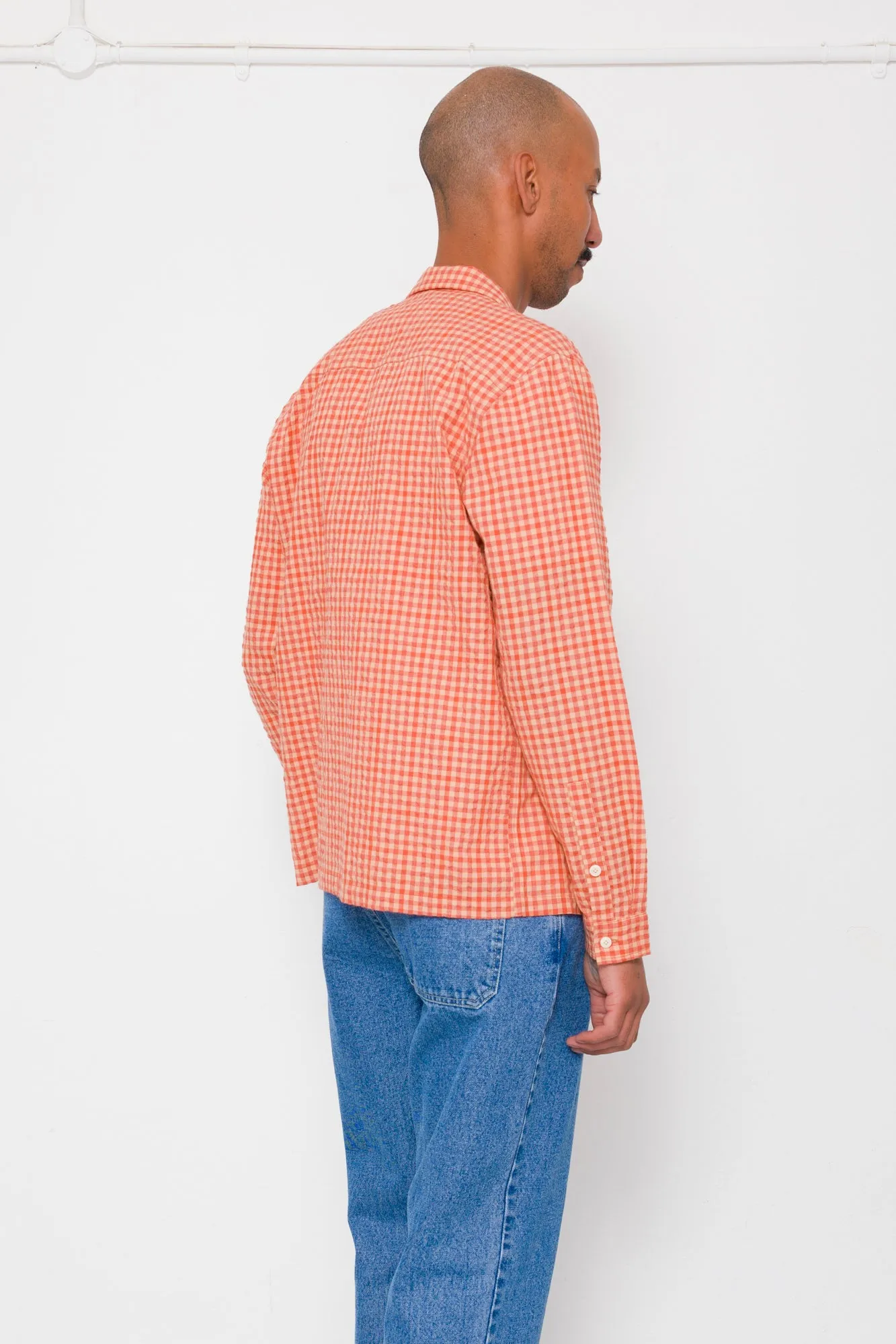 Patch Shirt - Red Oxide Textured Check sold by Folk product image thumbnail 4