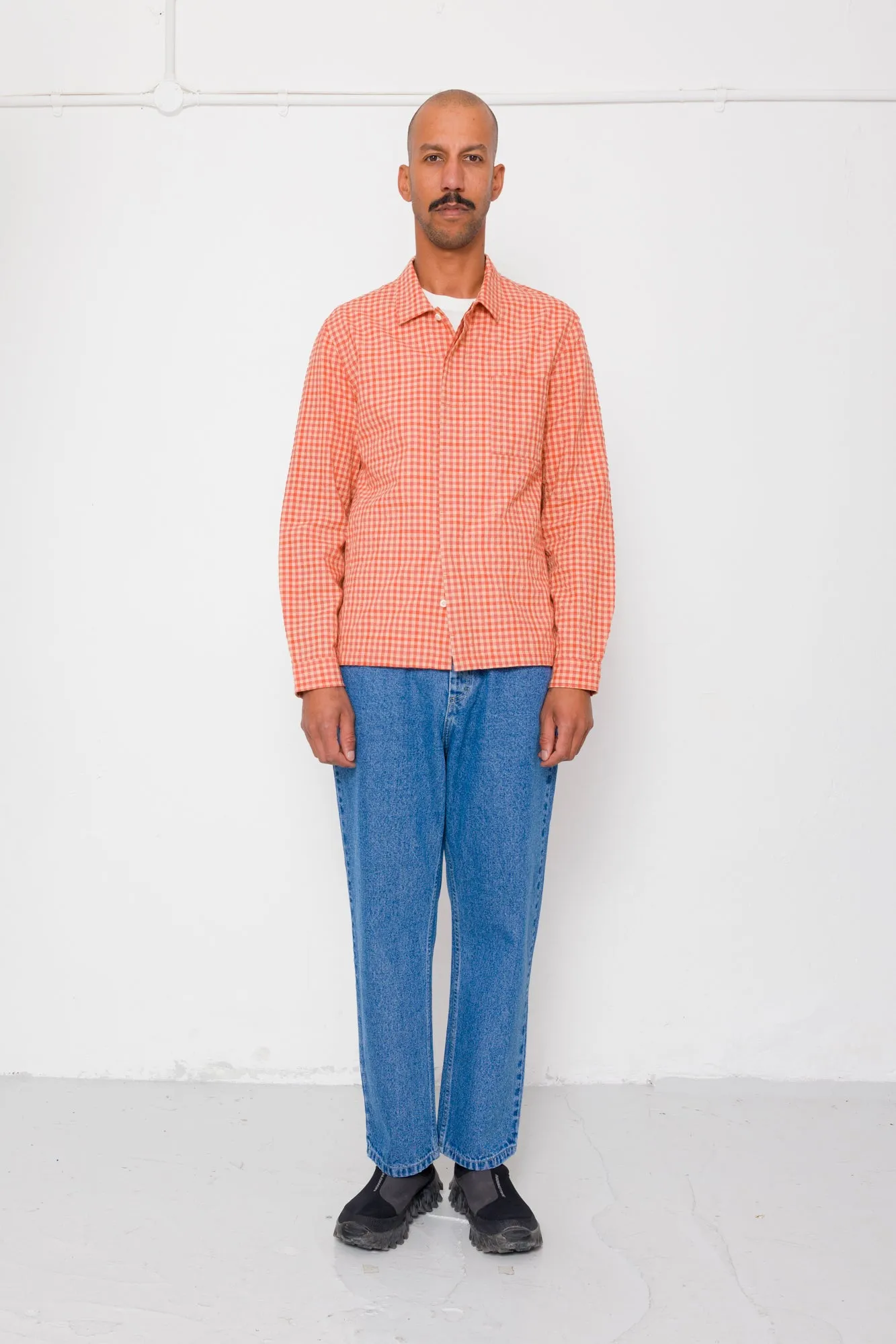 Patch Shirt - Red Oxide Textured Check sold by Folk product image thumbnail 2