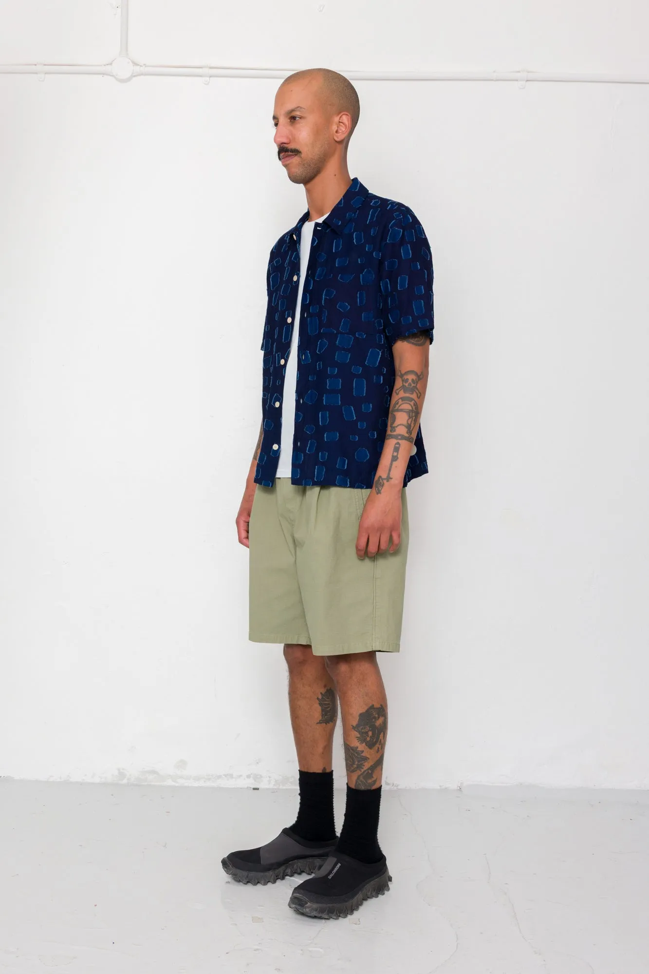 Gabe Shirt - Indigo Irregular Dot sold by Folk product image thumbnail 3