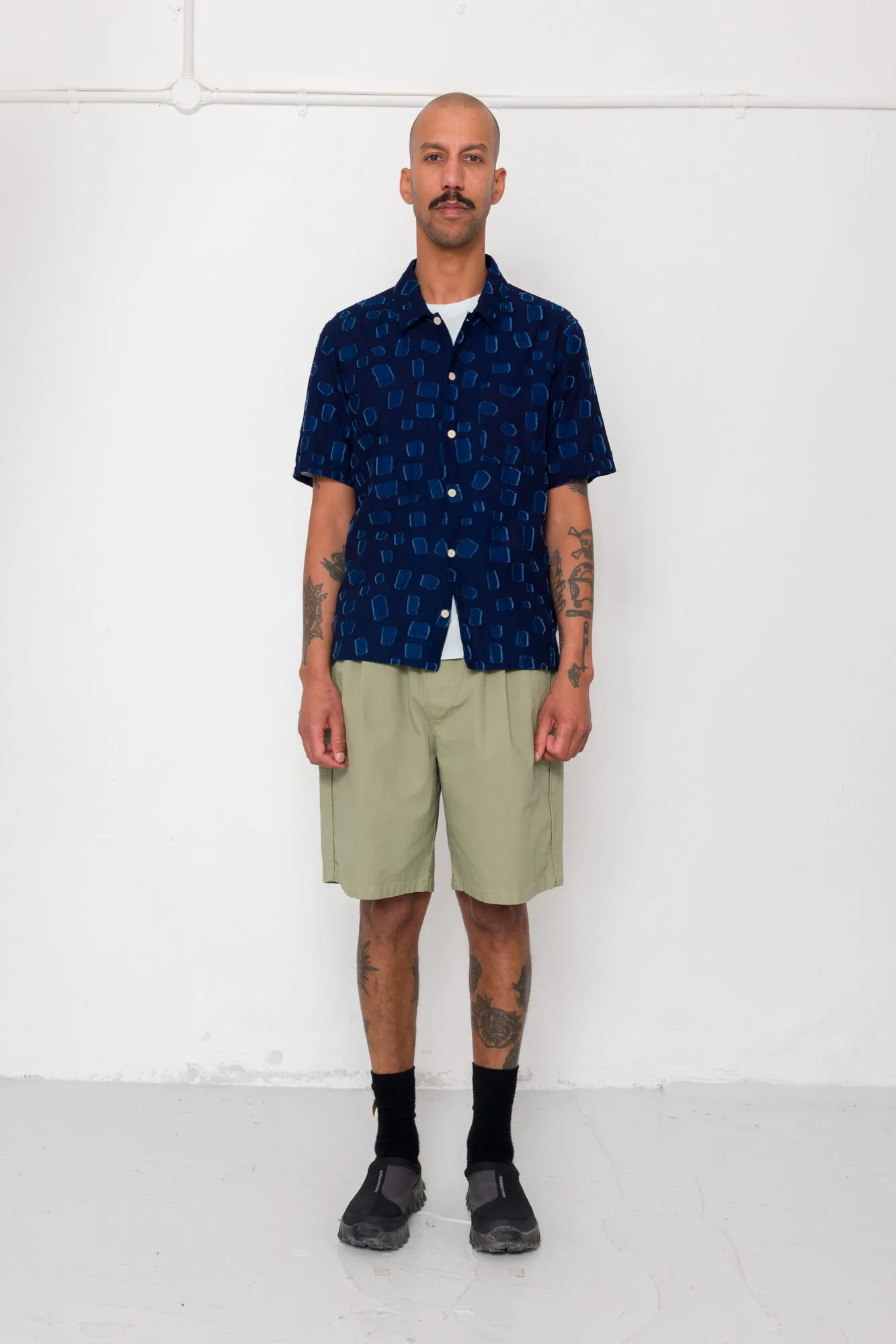 Gabe Shirt - Indigo Irregular Dot sold by Folk product image thumbnail 2