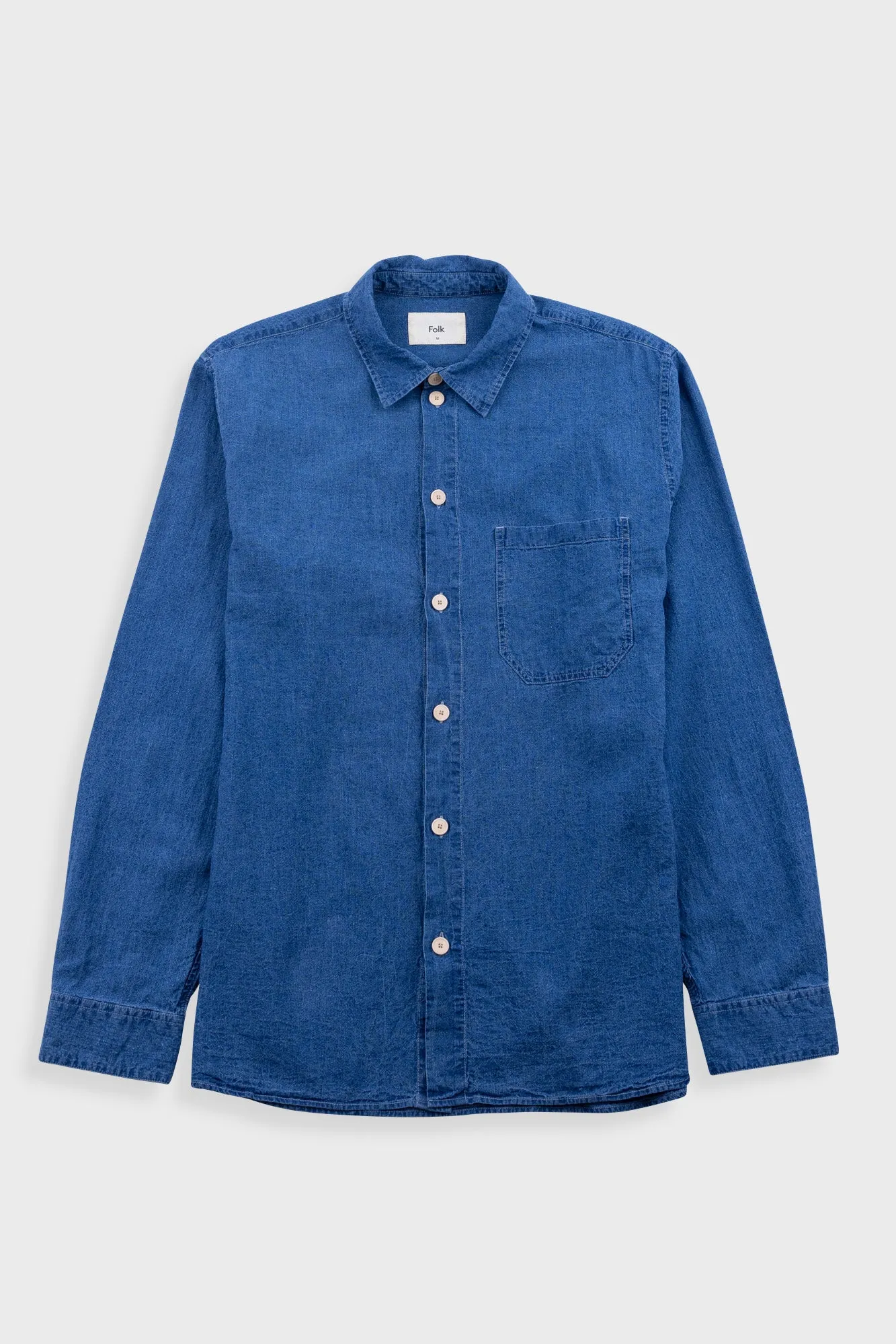 Easy Fit Shirt - Indigo Linen sold by Folk