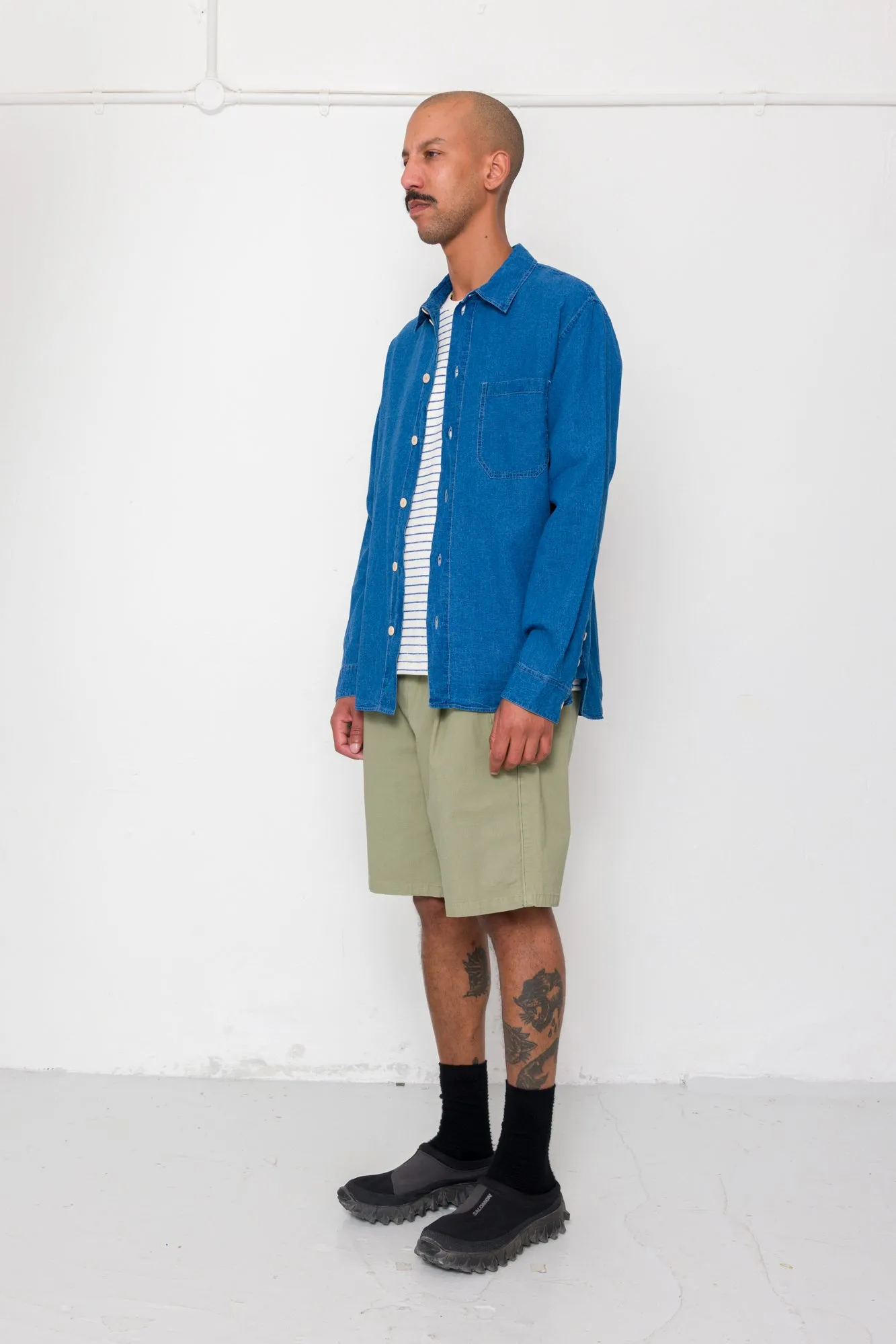 Easy Fit Shirt - Indigo Linen sold by Folk product image thumbnail 3