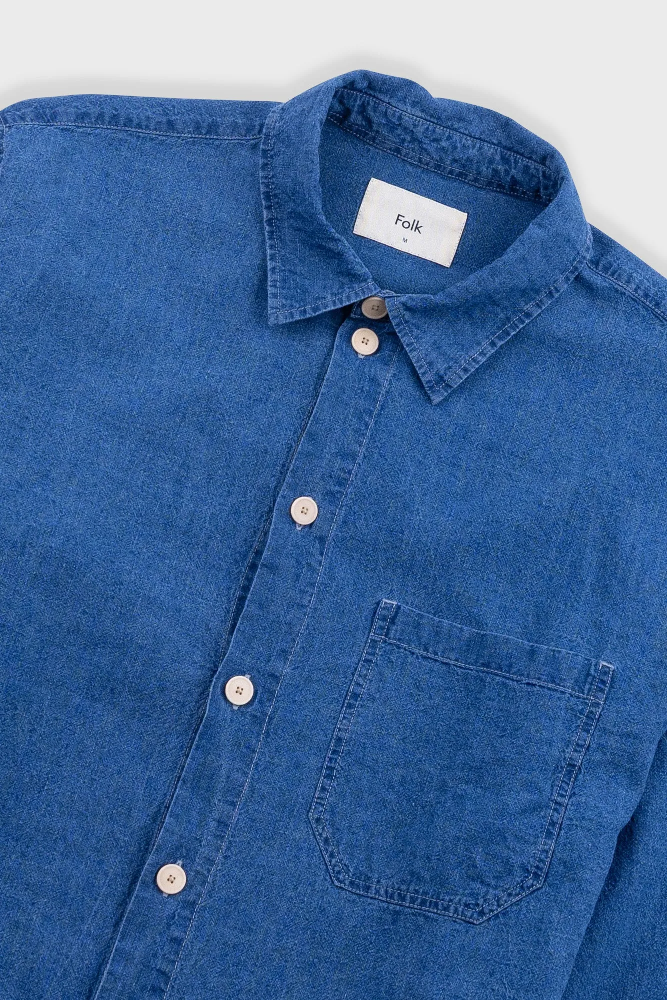 Easy Fit Shirt - Indigo Linen sold by Folk product image thumbnail 5