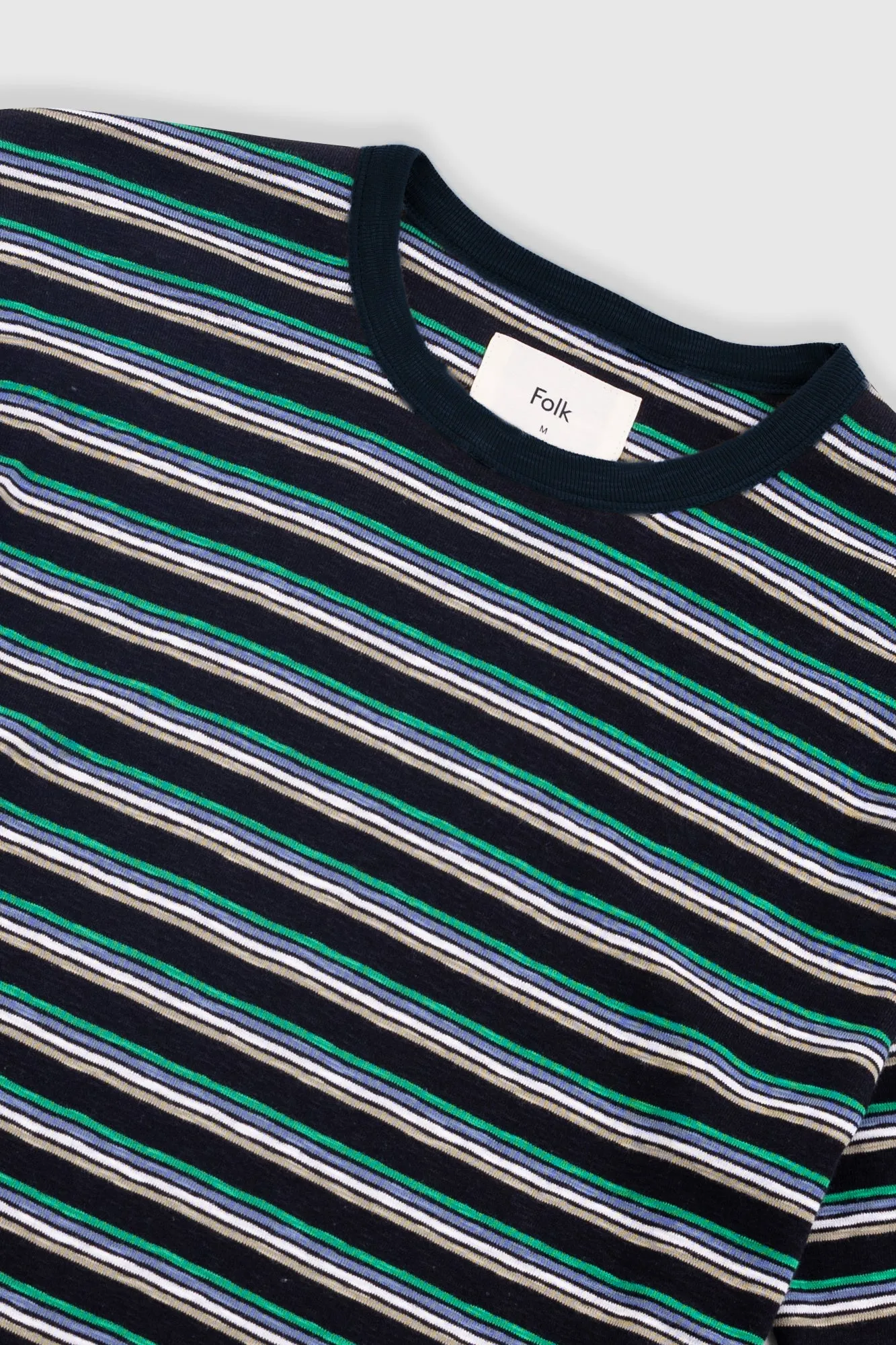 Multistripe T-Shirt - Black / Green Mix sold by Folk product image thumbnail 5