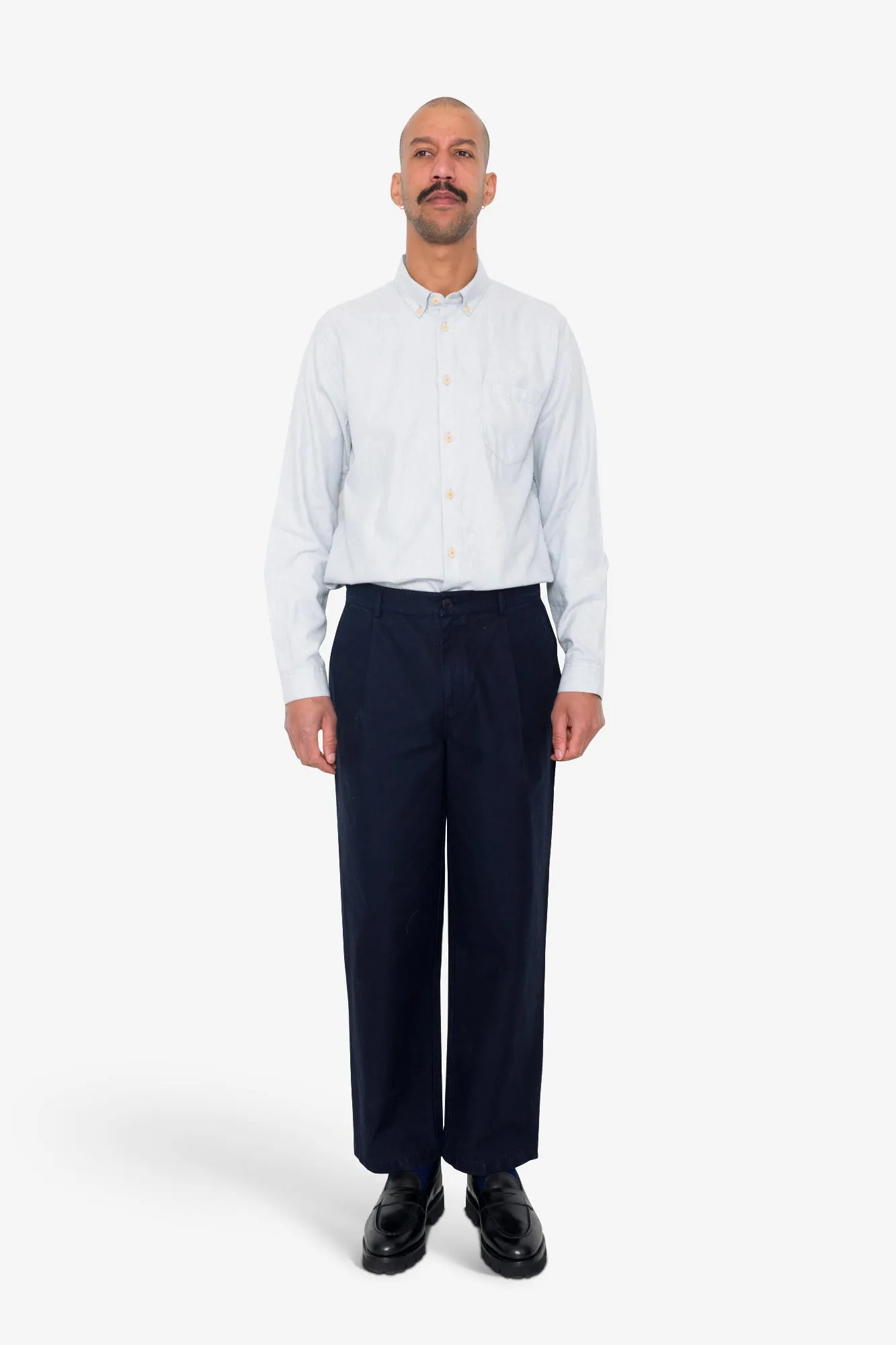 Wide Fit Trouser - Ink sold by Folk