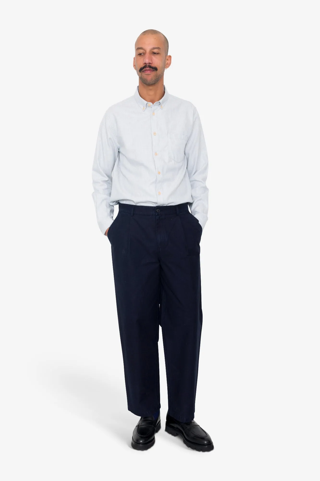 Wide Fit Trouser - Ink sold by Folk product image thumbnail 5