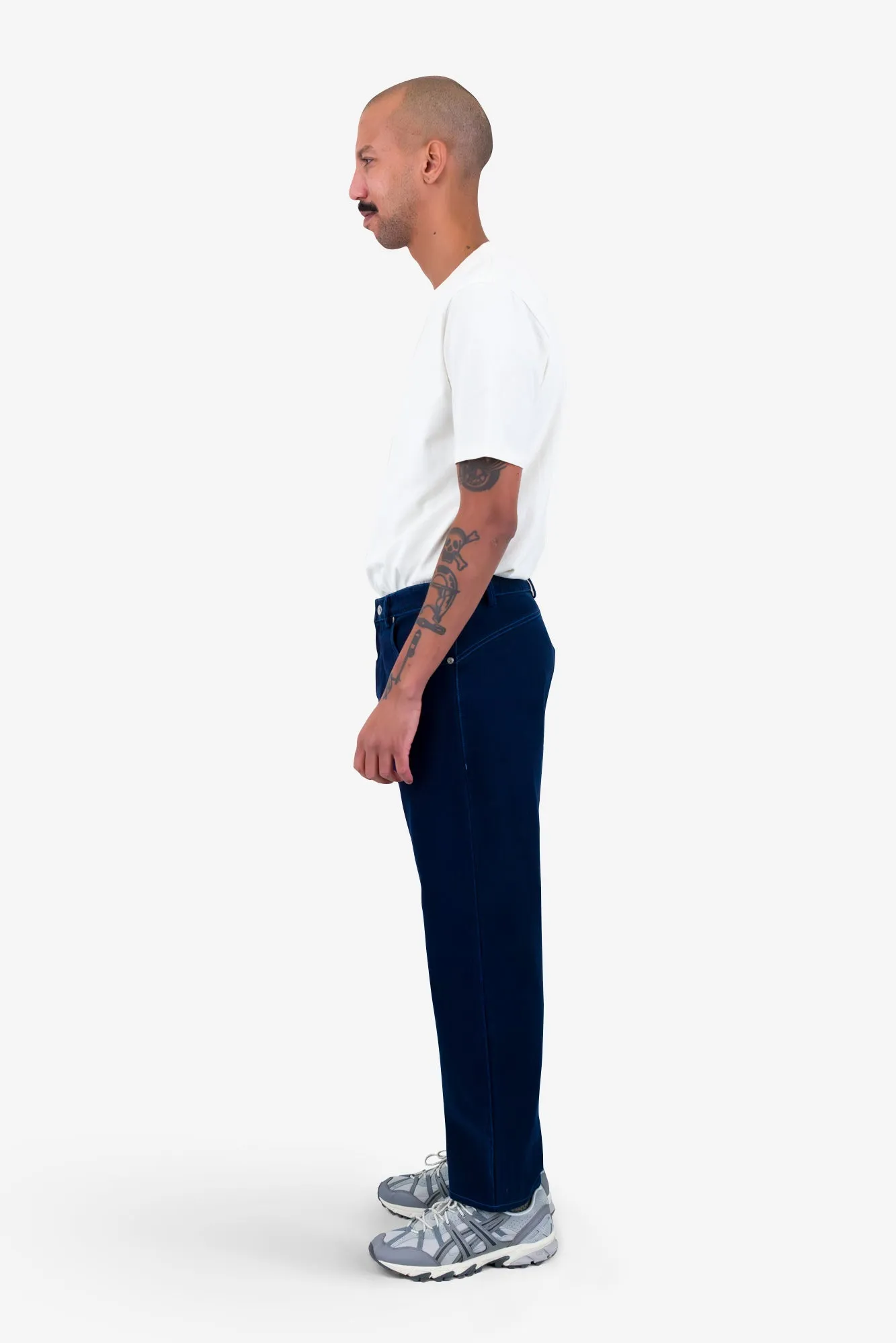 Barrel Leg Pant - Deep Indigo Slub sold by Folk product image thumbnail 4