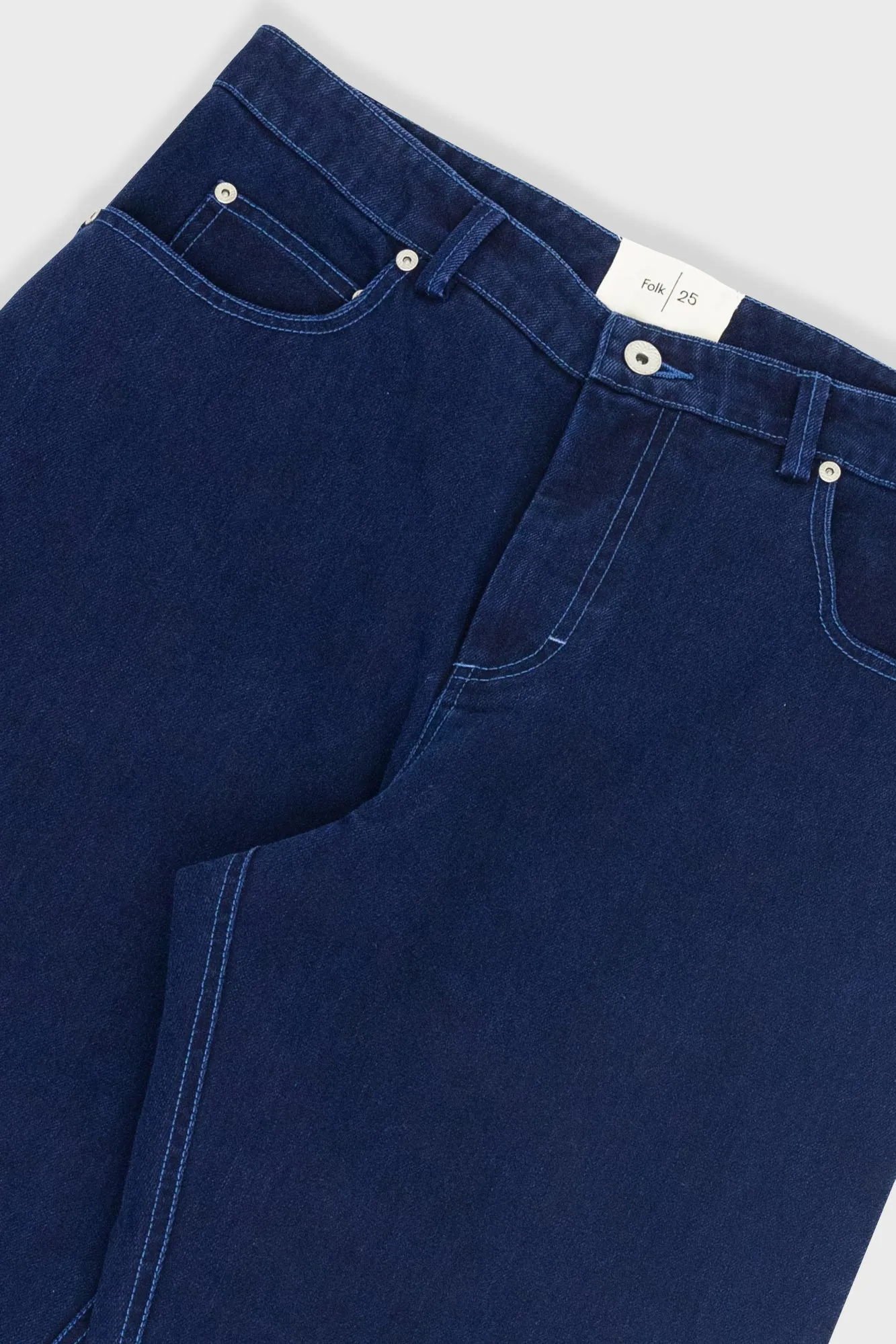 Barrel Leg Pant - Deep Indigo Slub sold by Folk product image thumbnail 5