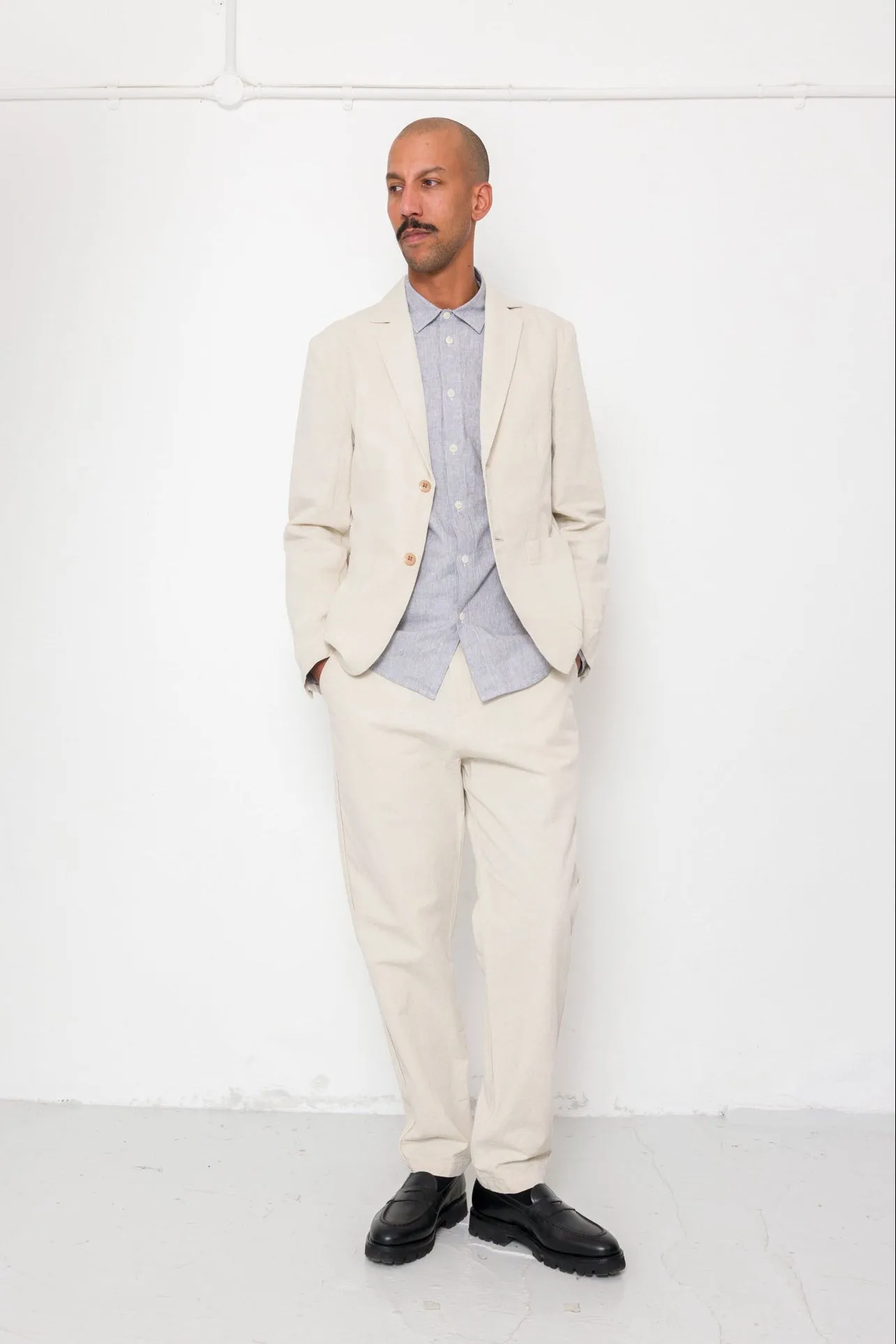 Cotton Linen Trouser - Natural Linen Canvas sold by Folk product image thumbnail 2