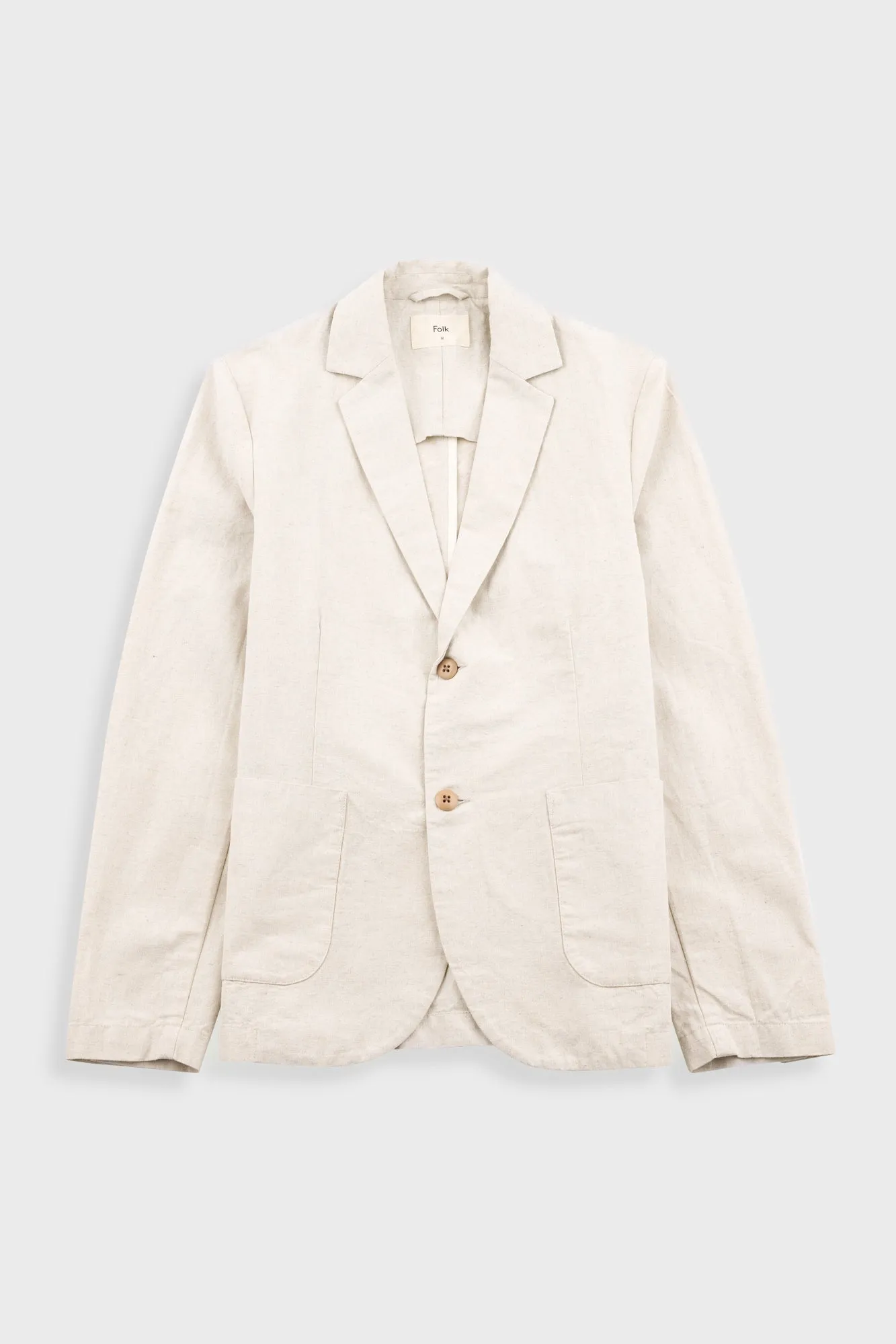Cotton Linen Blazer - Natural Linen Canvas sold by Folk