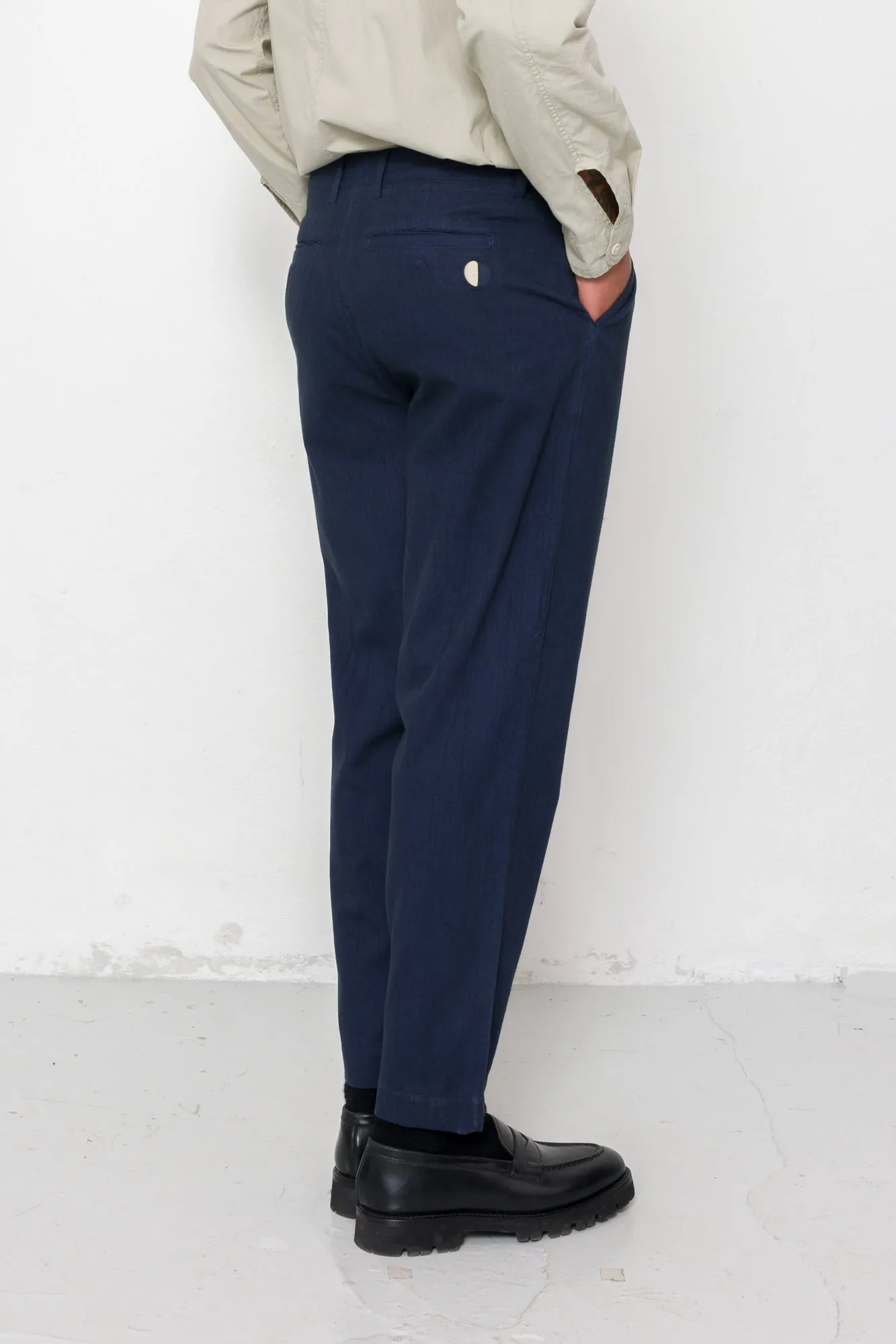 Assembly Suit Trouser - Navy Herringbone sold by Folk product image thumbnail 5
