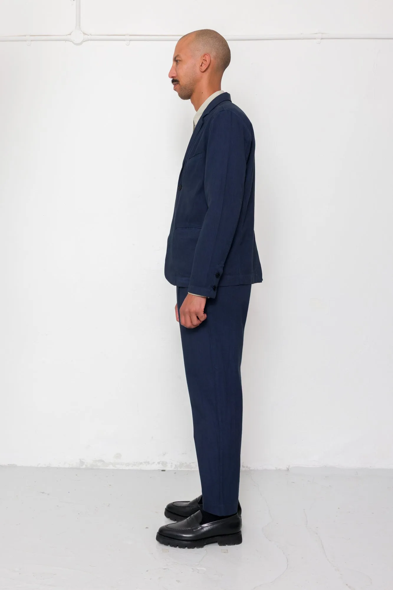Assembly Blazer - Navy Herringbone sold by Folk product image thumbnail 4