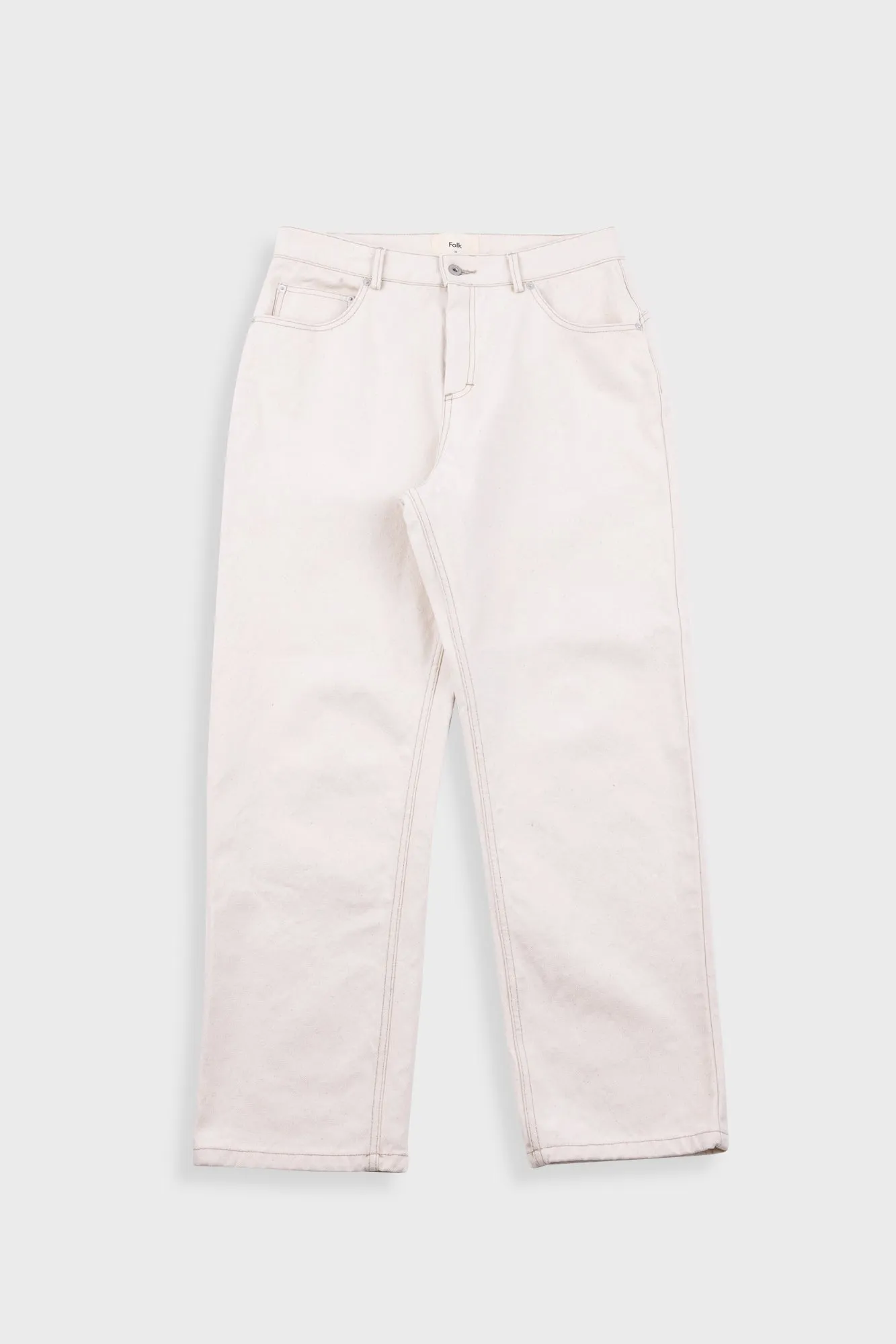 Barrel Leg Jean - Ecru Canvas sold by Folk
